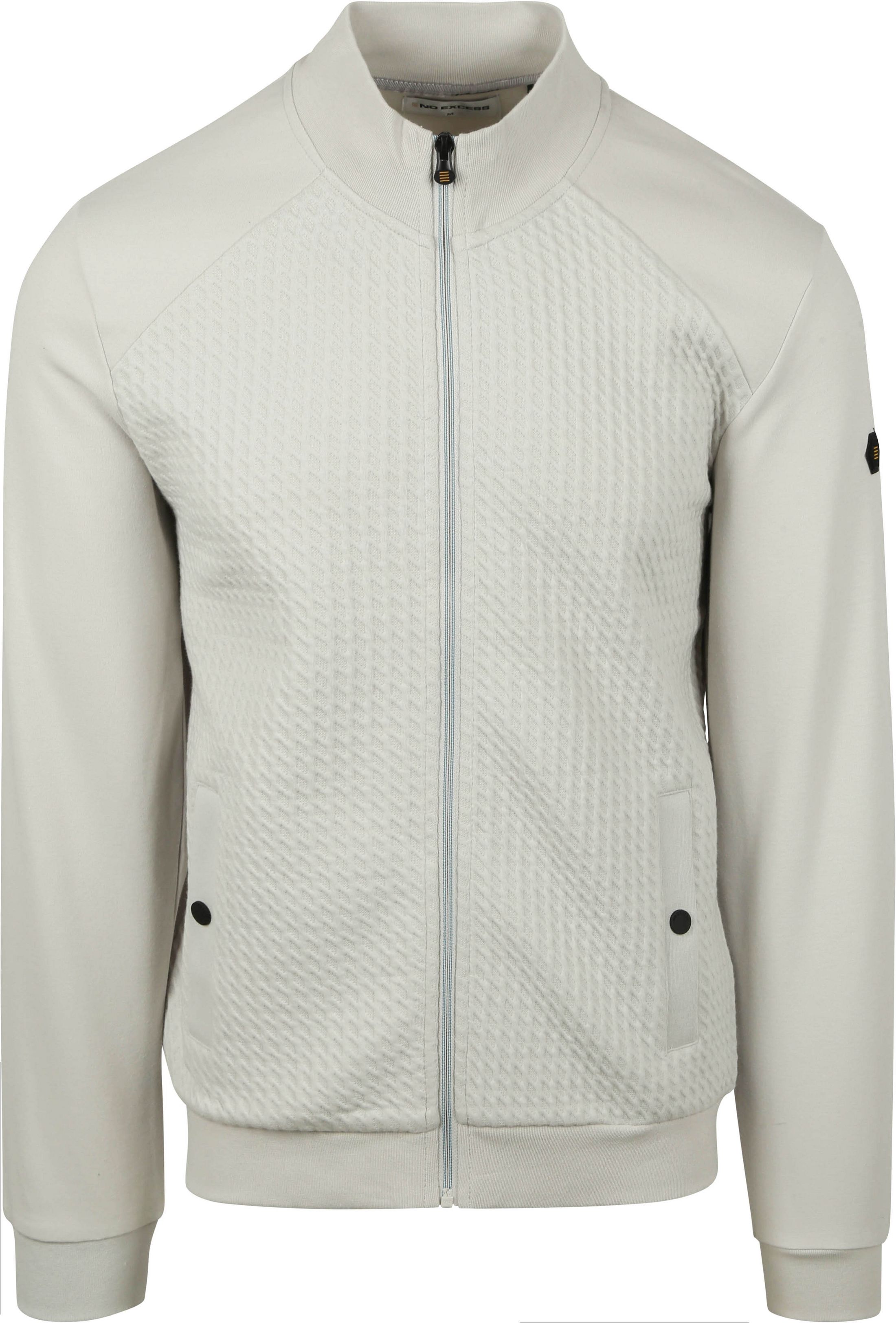 Køb No Excess Vest Lynlås Jacquard Kridt 27100118-017 | Suitable