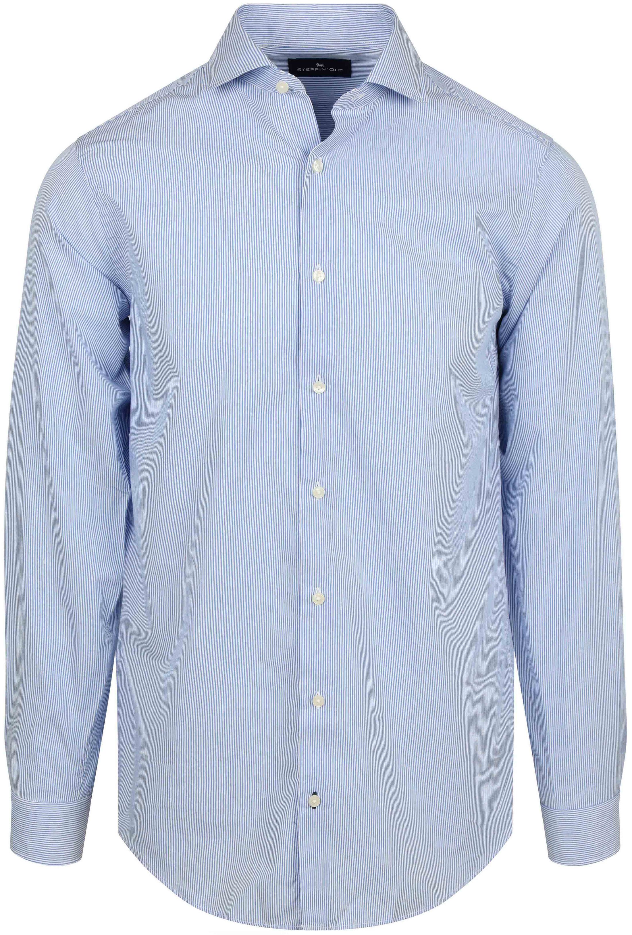 Køb Steppin' Out Skjorte Twill Stribet Lyseblå SH-STEPP-CaW-16 | Suitable