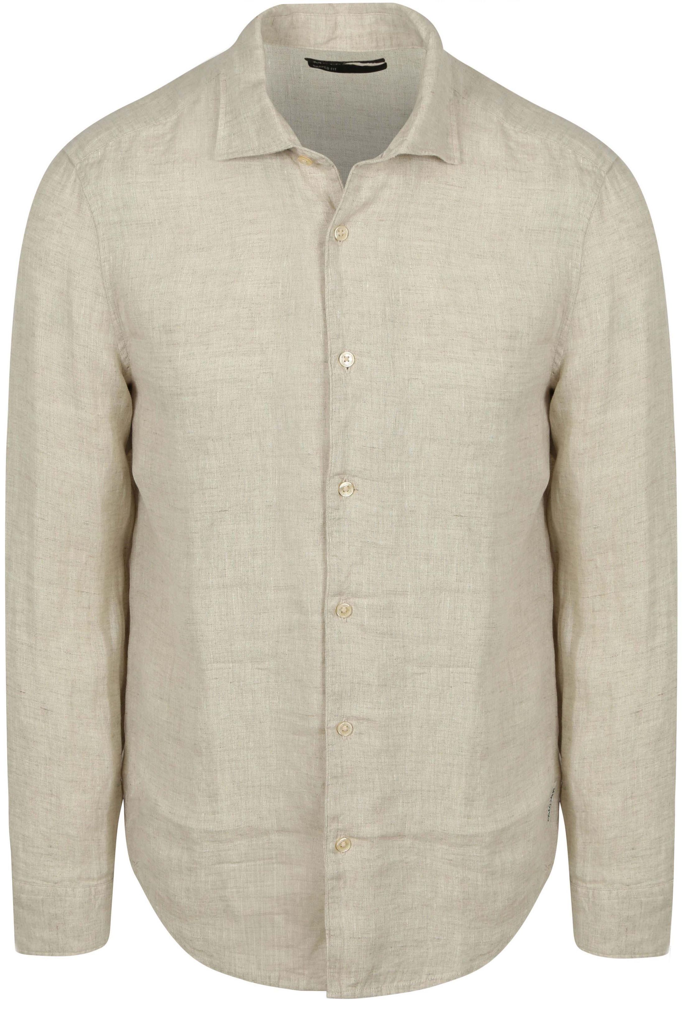 Marc O'Polo Skjorte Ecru Linned Beige måle XXL