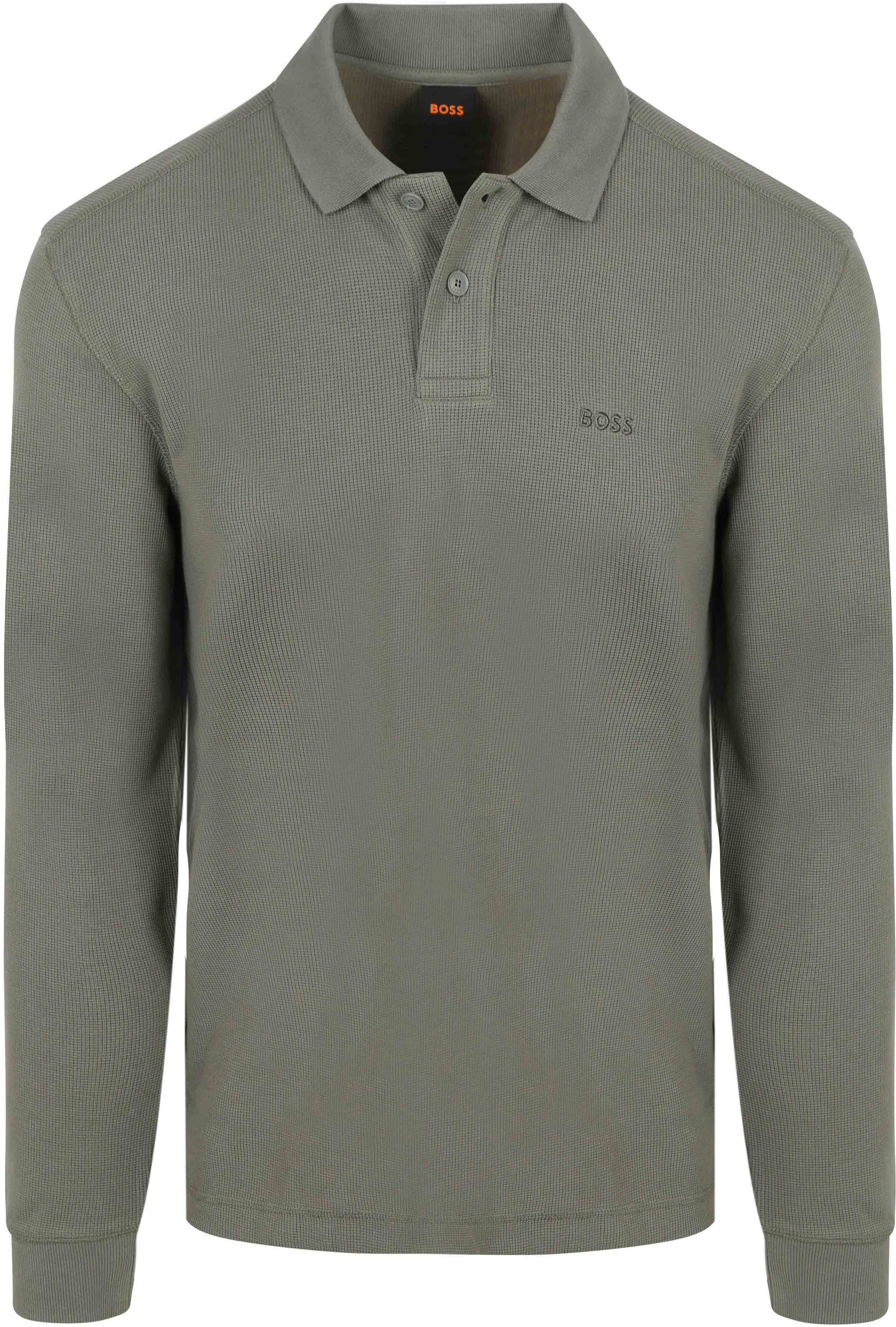 BOSS Petempestolong Long Sleeve Polo Grønn Mørkegrønn Størrelse 3XL