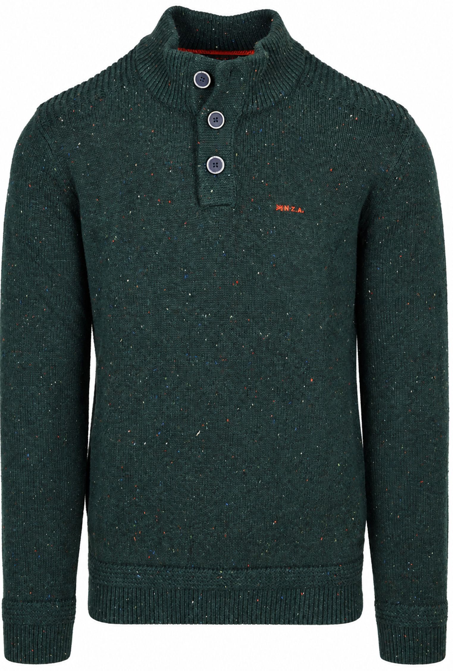 NZA Pullover Mocker Eltham Knit melange dark hunter green order online | 26HN475-1784 | Suitable Greece
