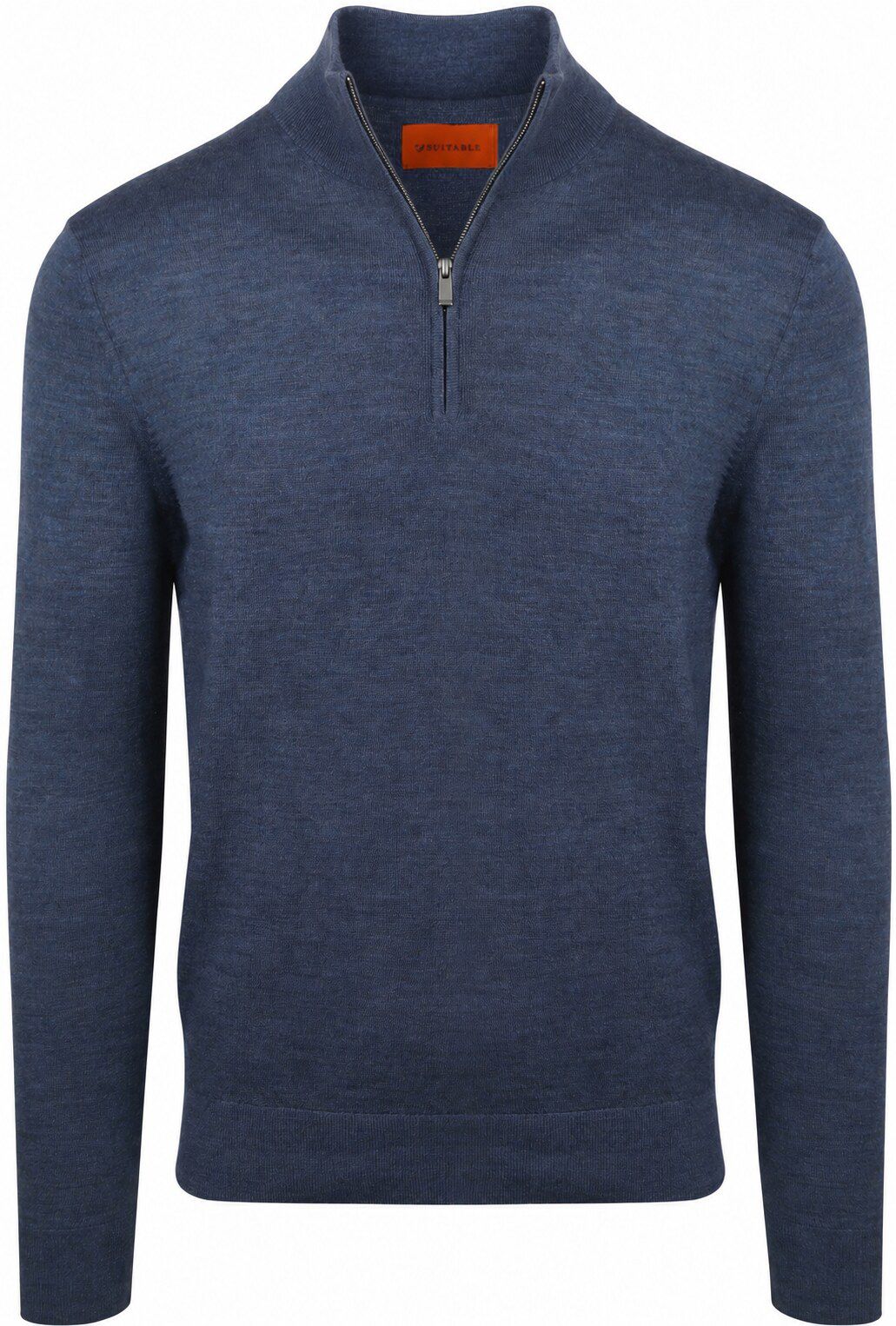 Suitable Merino Halvglidelås Genser Denim Blå PU-MRI-HZ-25-DE - 5M0662 denim kjøp | Suitable