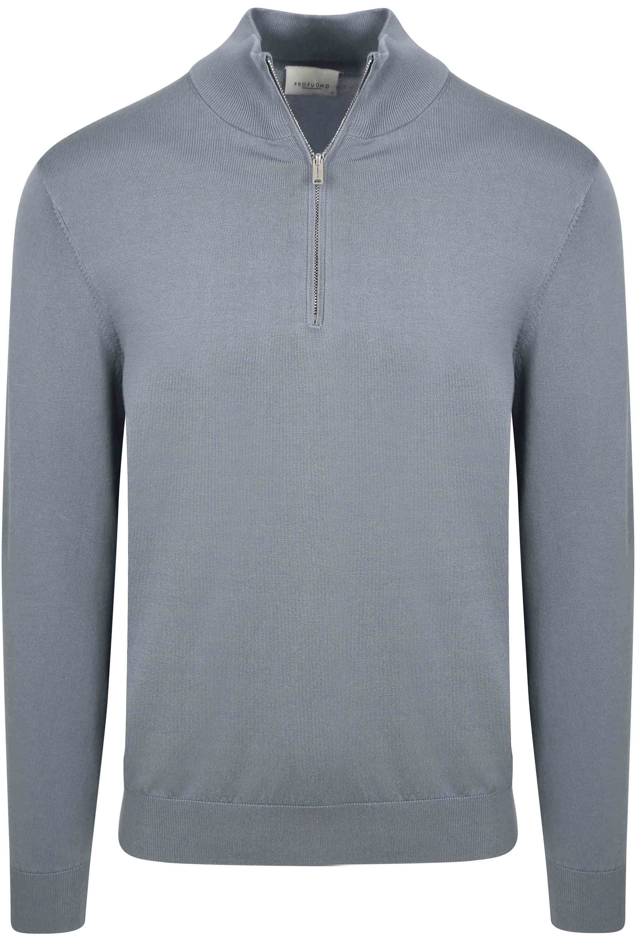 Profuomo Half Zip Pullover Luxury Basic Blau kaufen | Suitable