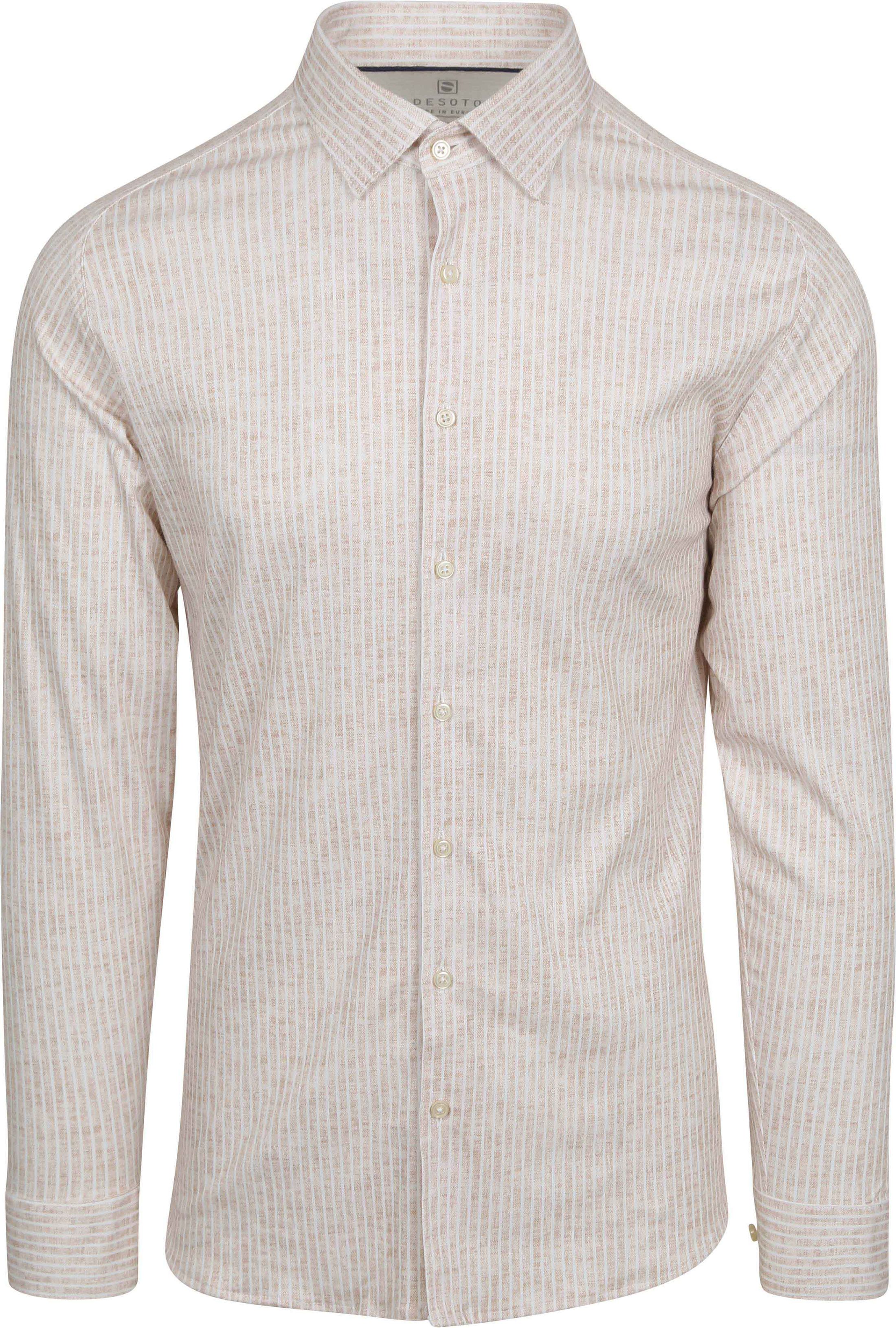 Desoto Chemise Kent Monochrome Rayures Beige 82428-3-838 commander en ligne | Suitable
