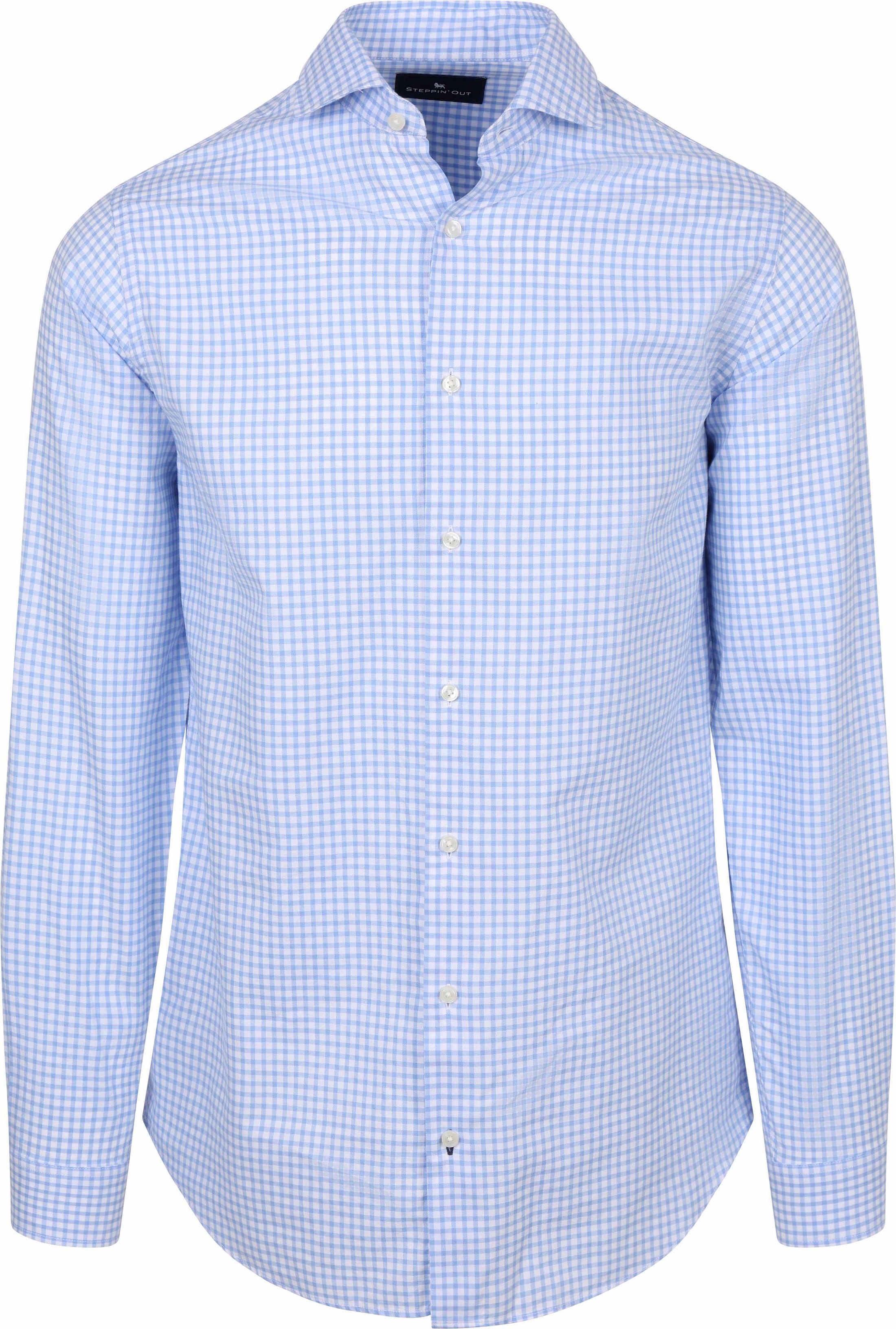 Steppin' Out Hemd Oxford Ruit Lichtblauw SH-STEPP-CaW-14 kopen | Suitable