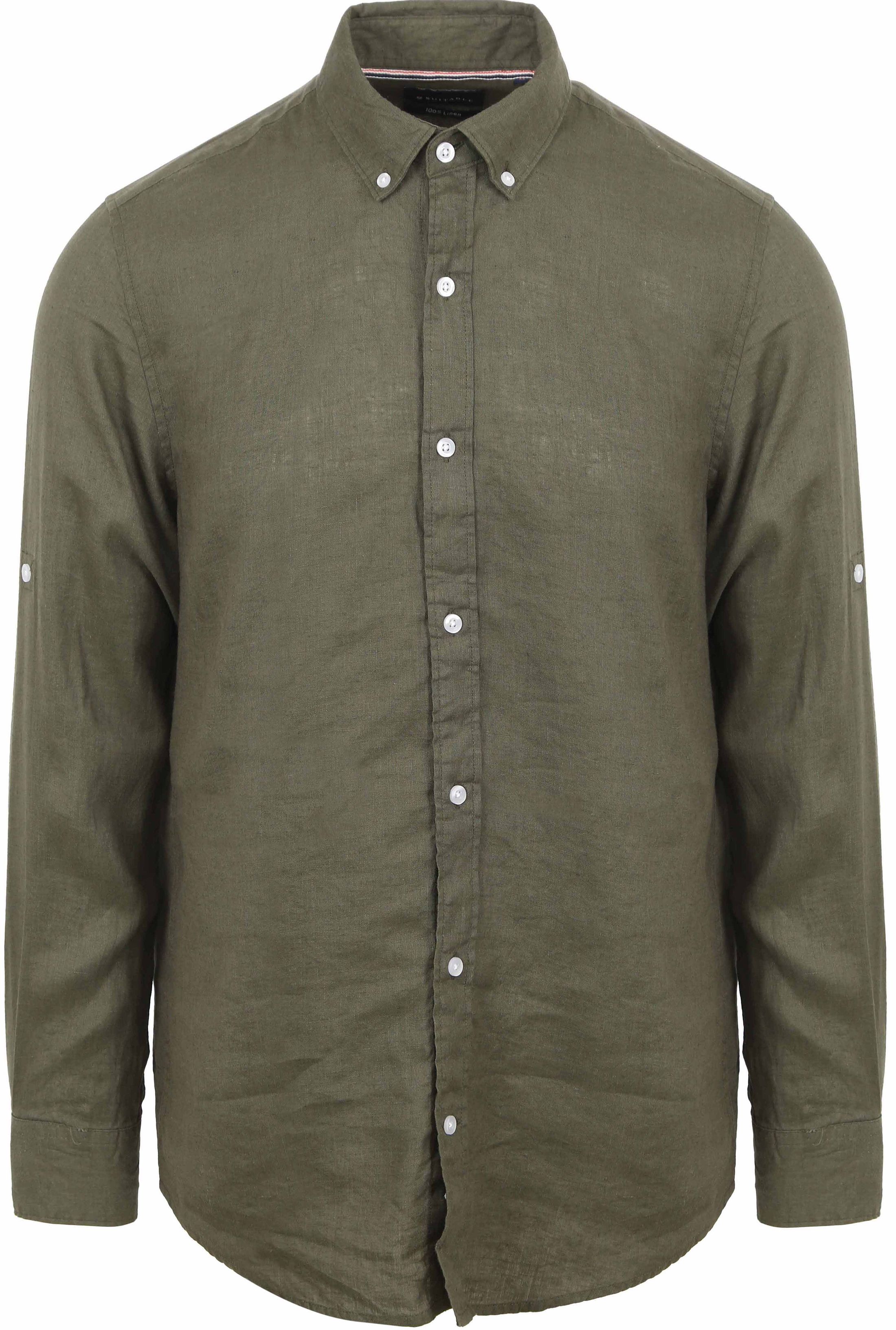 Suitable Skjorta i linne Olivgrön SH-LIN-WASH -24.05 
