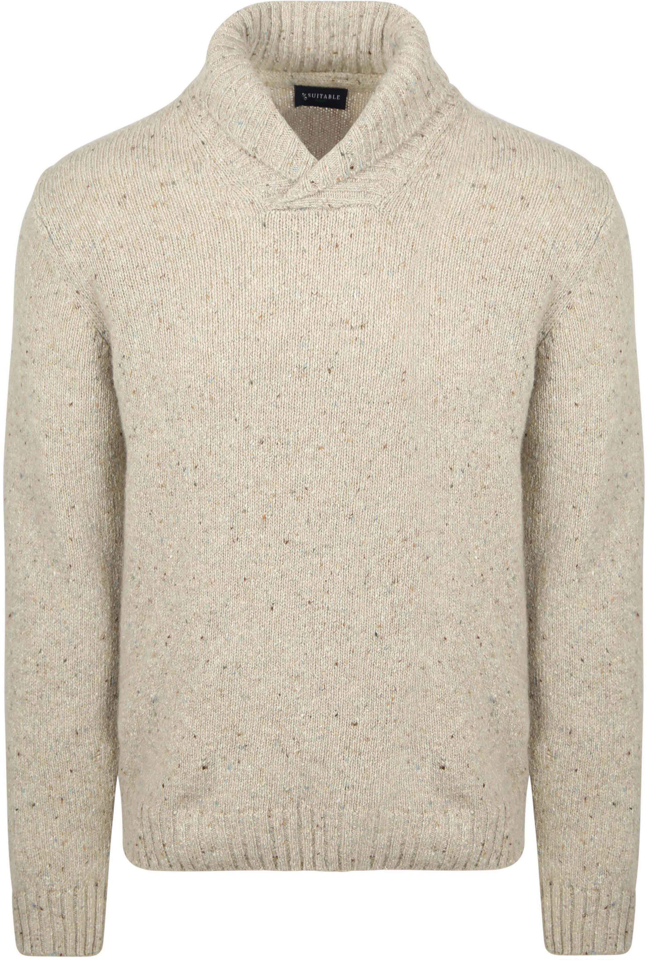 Suitable Sweter Beżowy PU-RSP-25-TWEEDSHA-25.01 