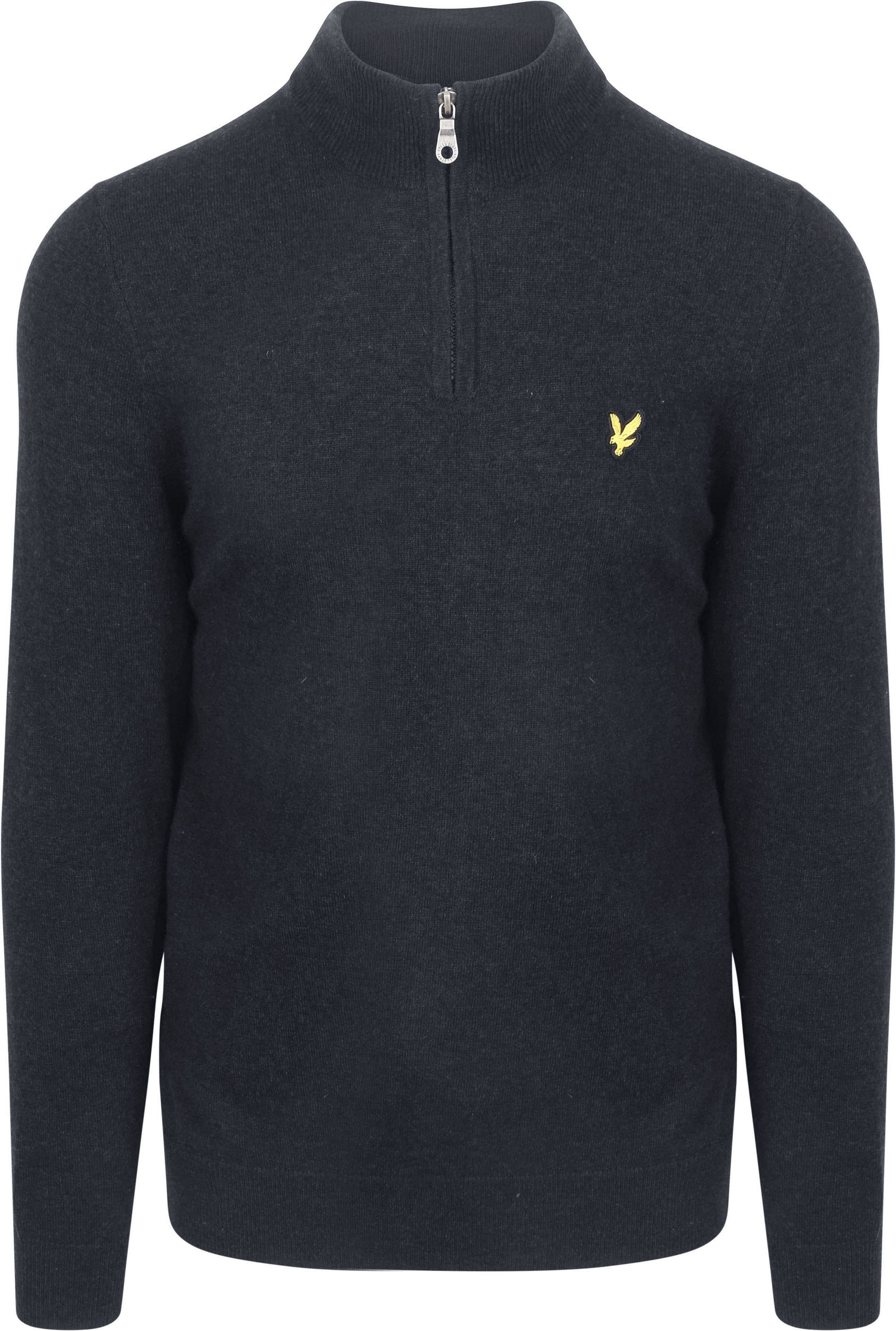 Lyle & Scott Halv Zip Pullover Lamull Marinblå KN2330V-Z56