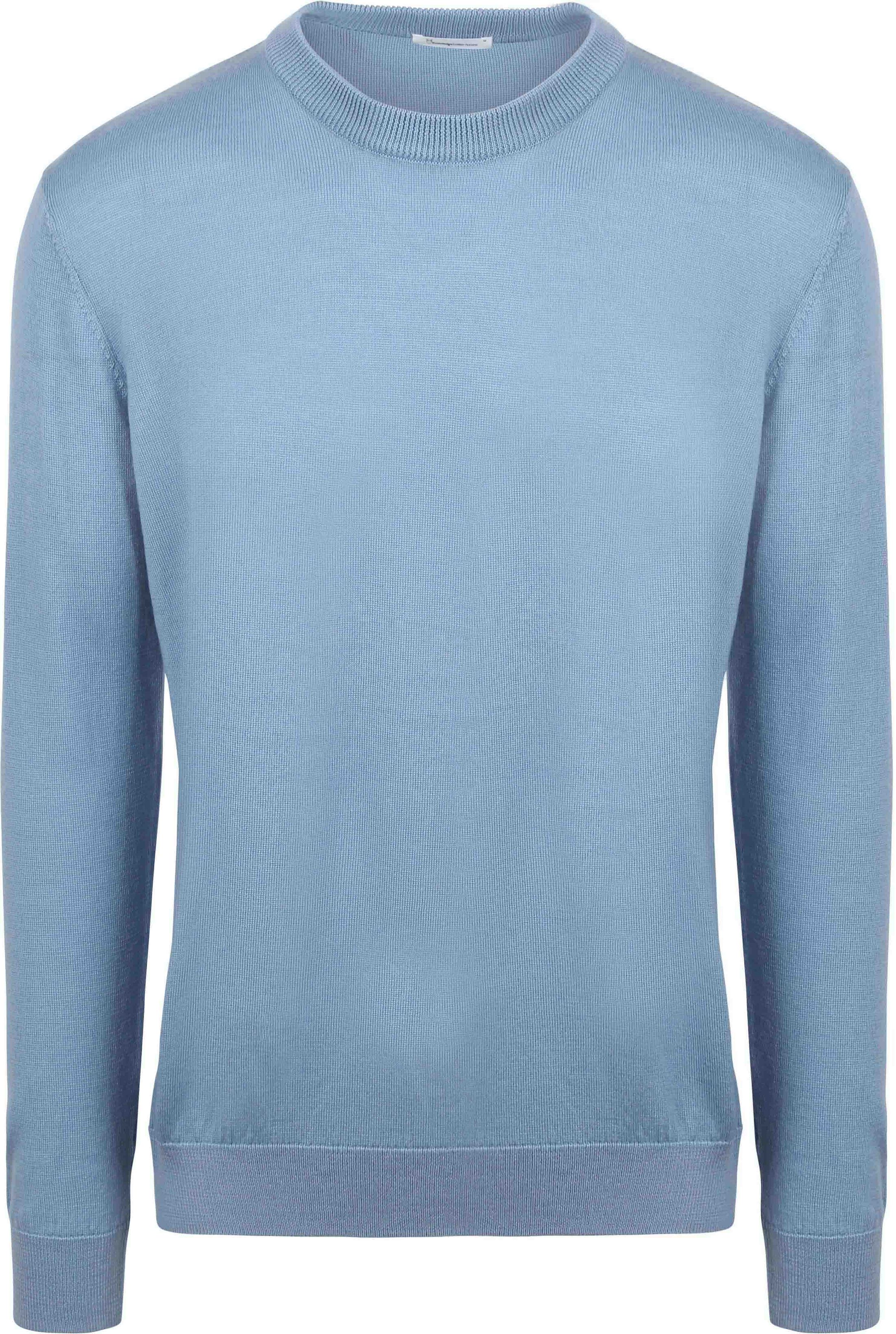 Køb KnowledgeCotton Apparel Pullover i Lyseblå Uld 1080068-1463 | Suitable