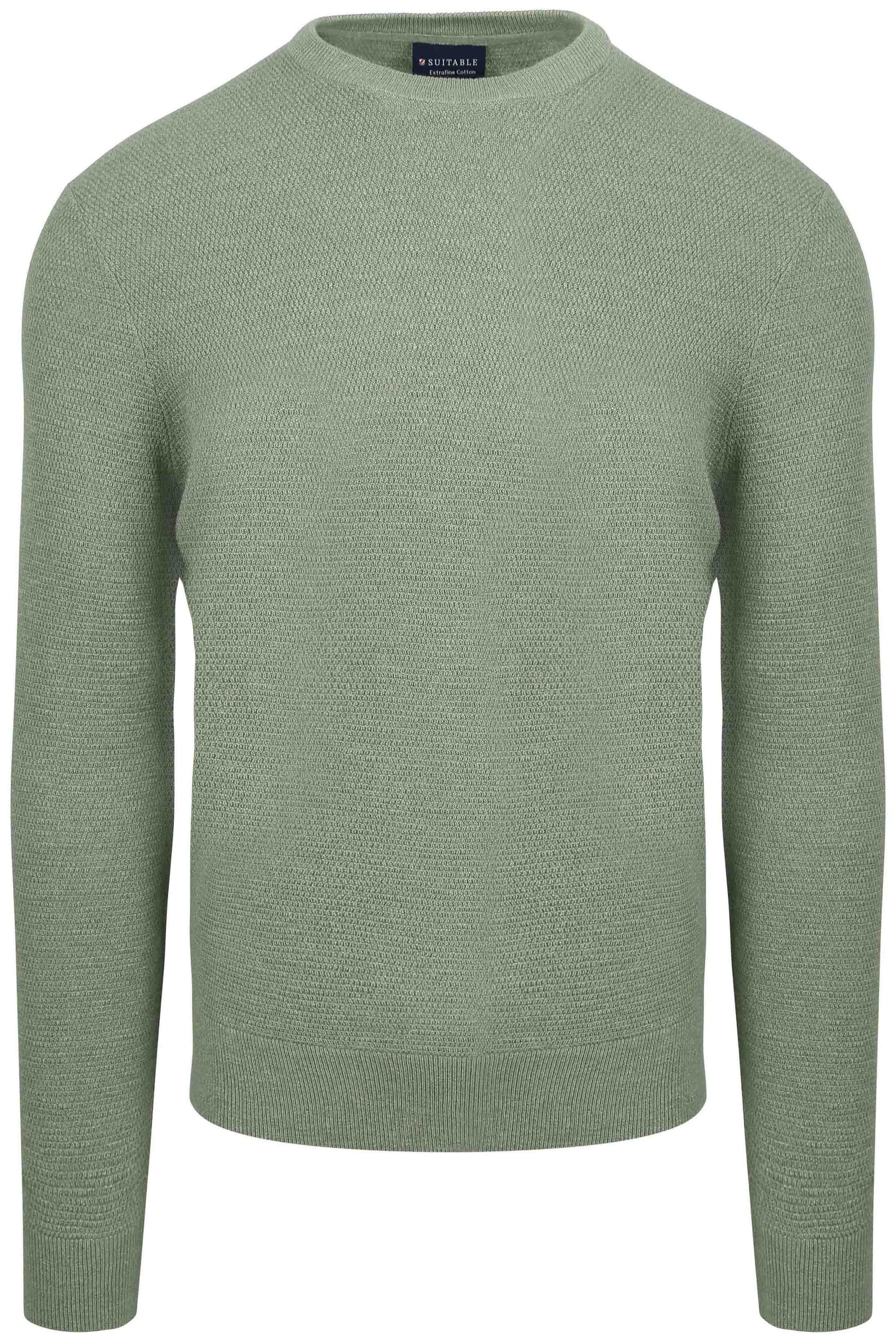 Køb Suitable Trøje Struktur Grøn PU-O-SLUB-24 FCD32027 | Suitable