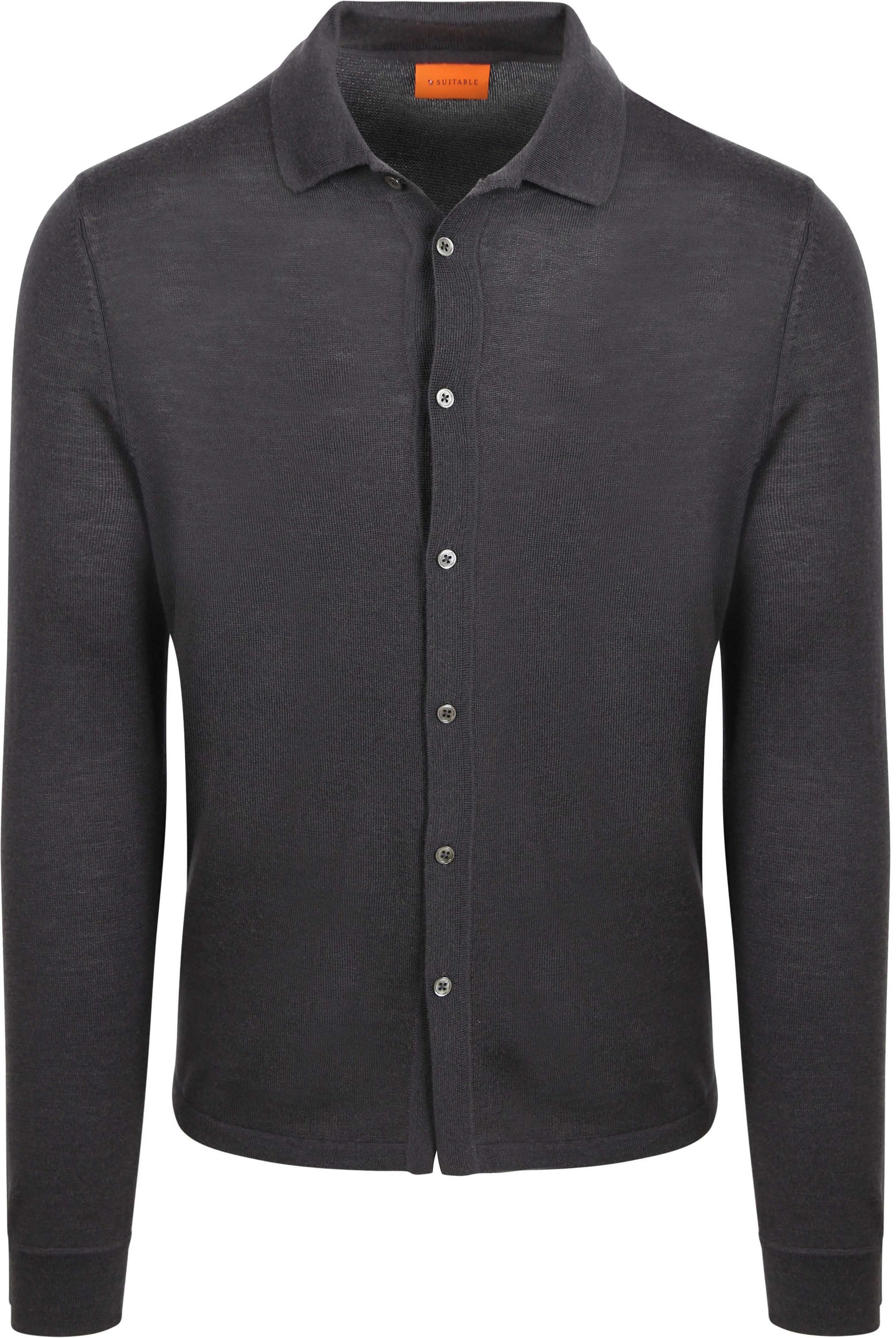 Suitable Cardigan Shirt Merino Anthrazit kaufen | Suitable