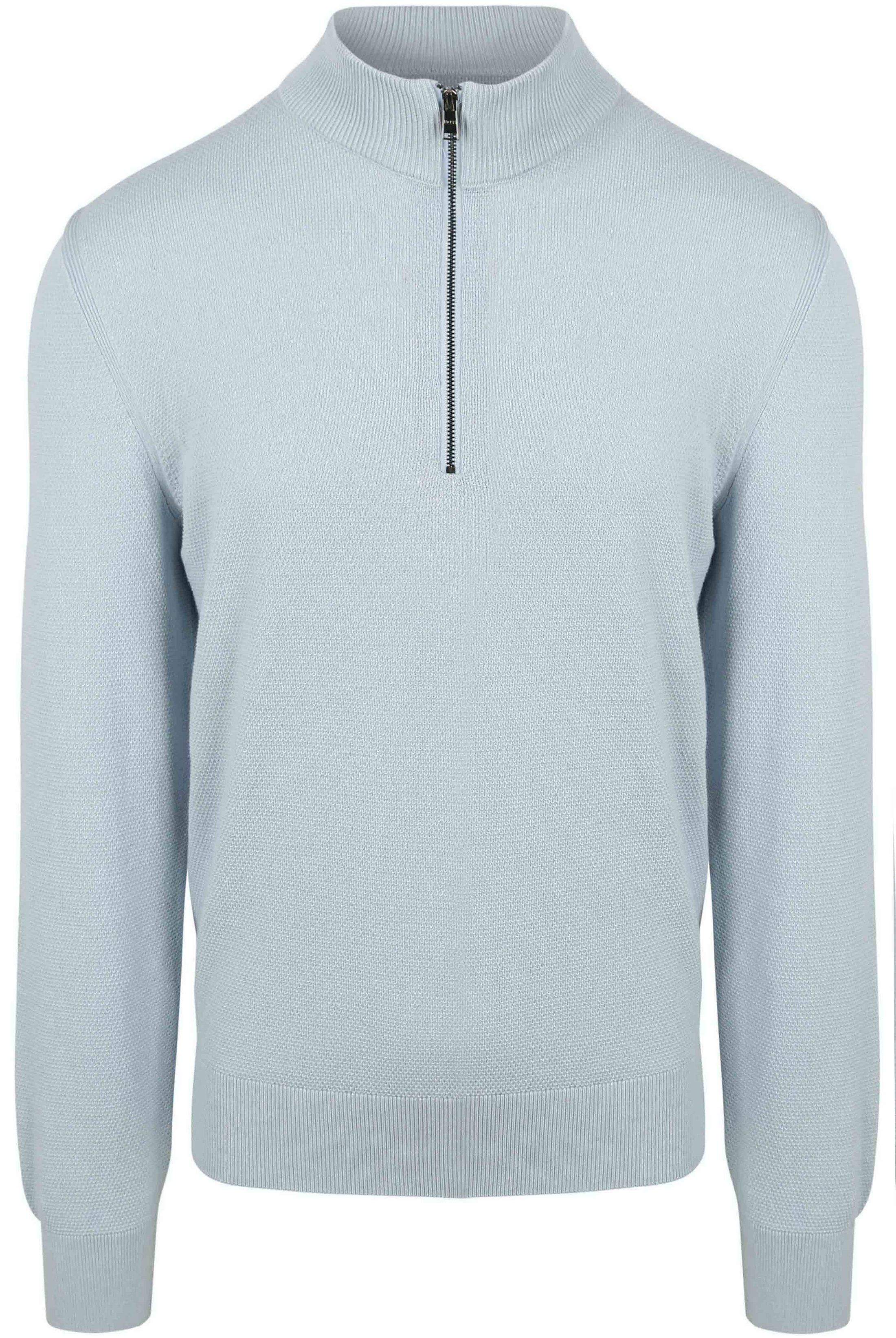 BOSS Ebrando-P Half Zip Trui Lichtblauw 50505997-454 kopen | Suitable