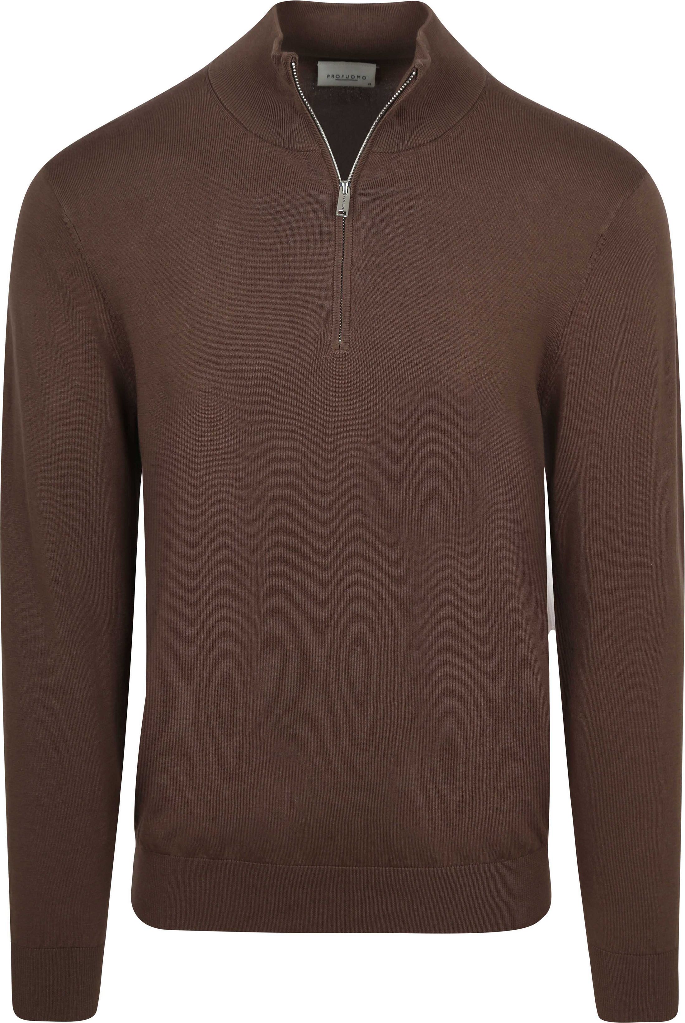 Profuomo Half Zip Pullover Luxury Basic Brun PPXJ10008B-H