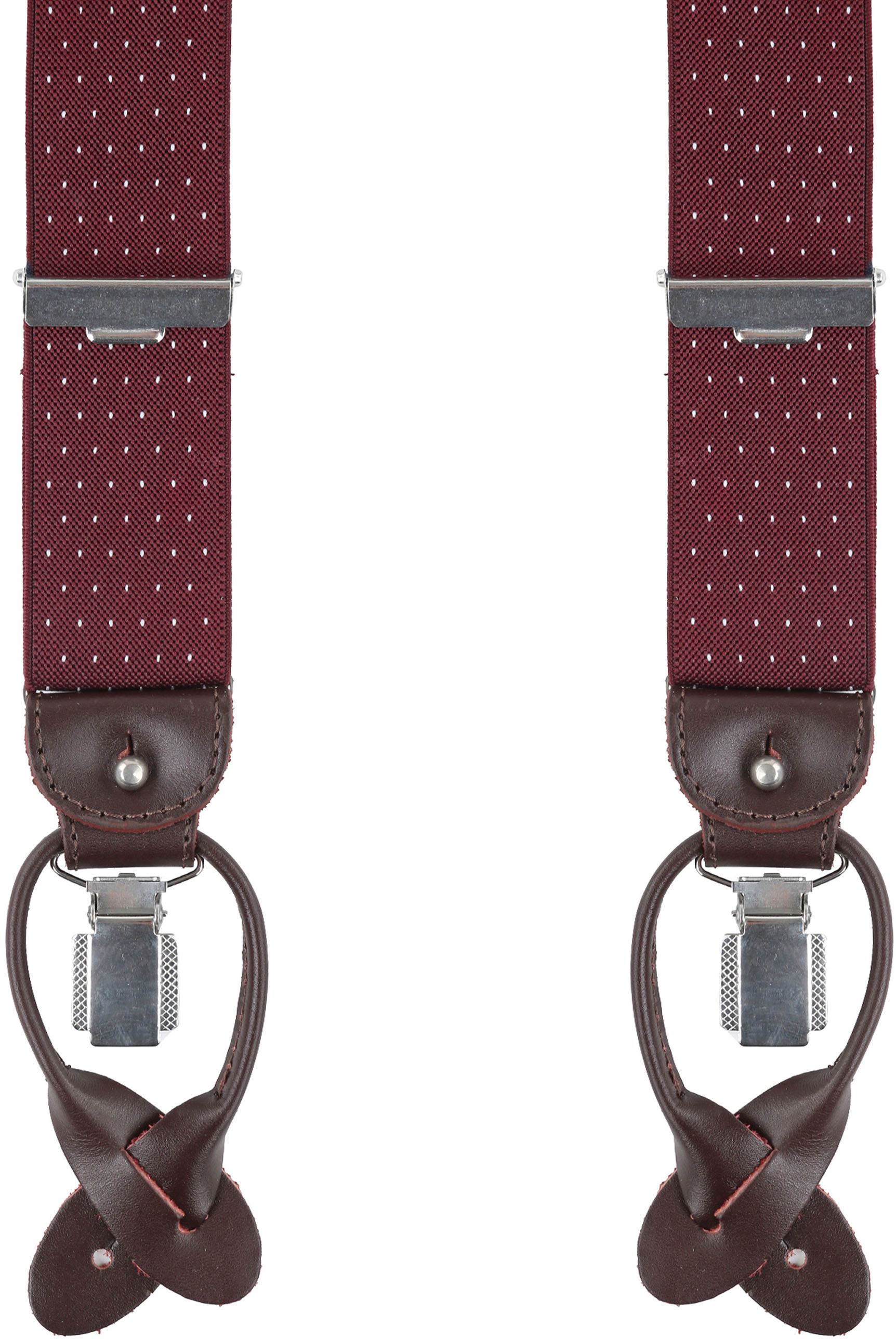 Profuomo Luxus-Hosenträger Bordeaux-Weiss PP1L00003C kaufen | Suitable