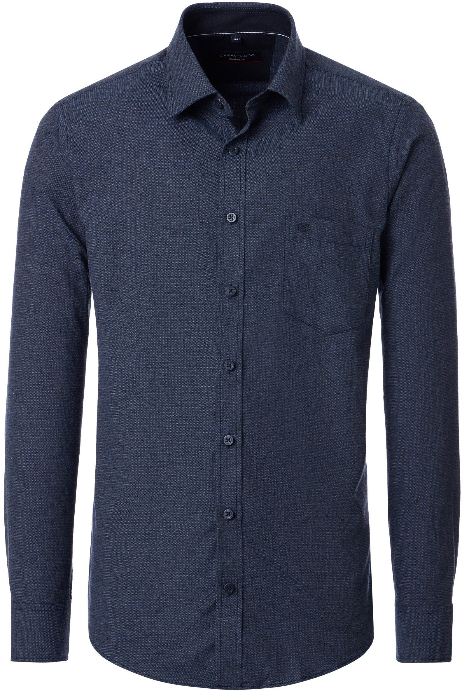 Casa Moda Overhemd Structure Navy kopen | Suitable