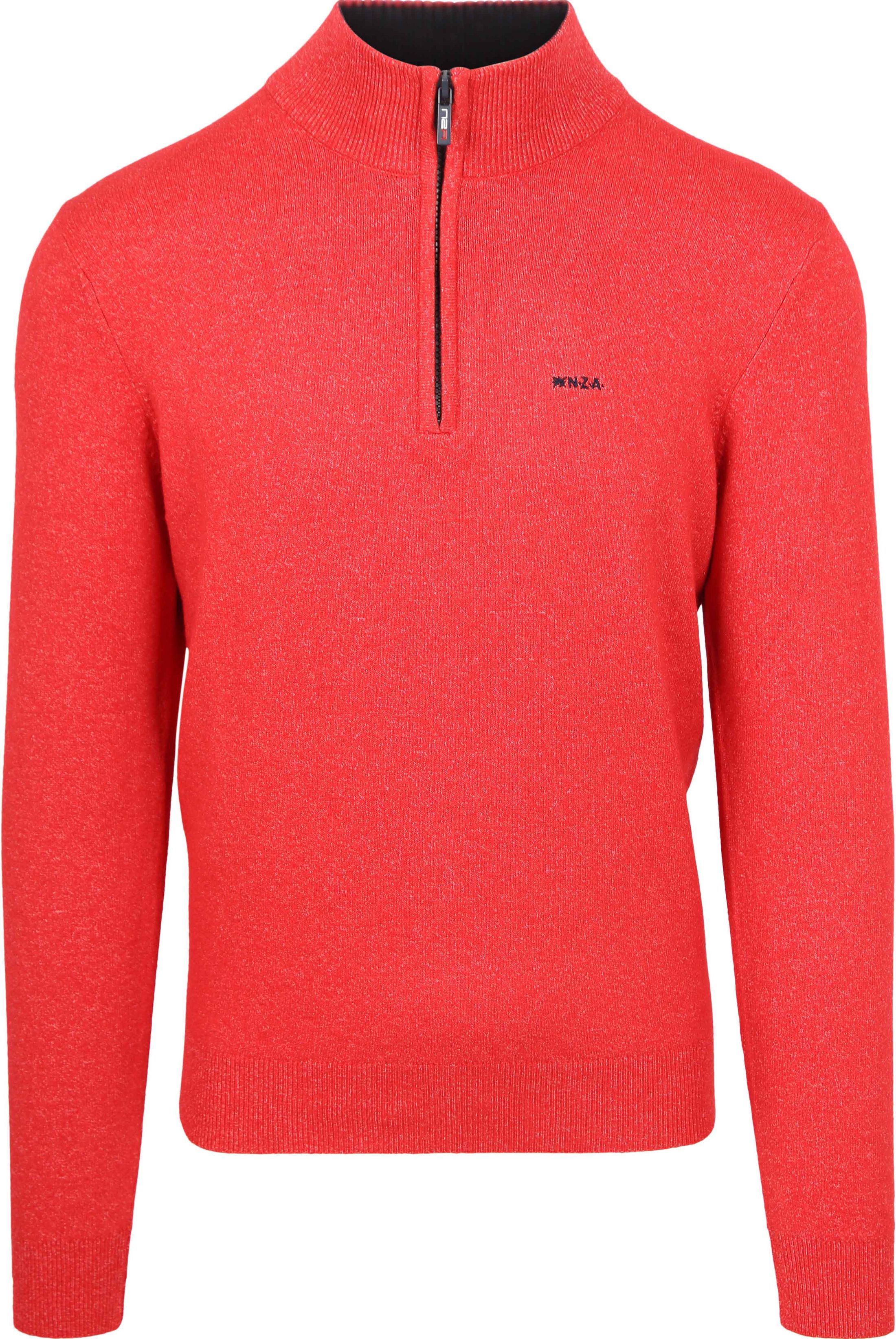 NZA Pull Christopher Demi-Zip Rouge Mélanger 24HN414-1507 commander en ligne | Suitable