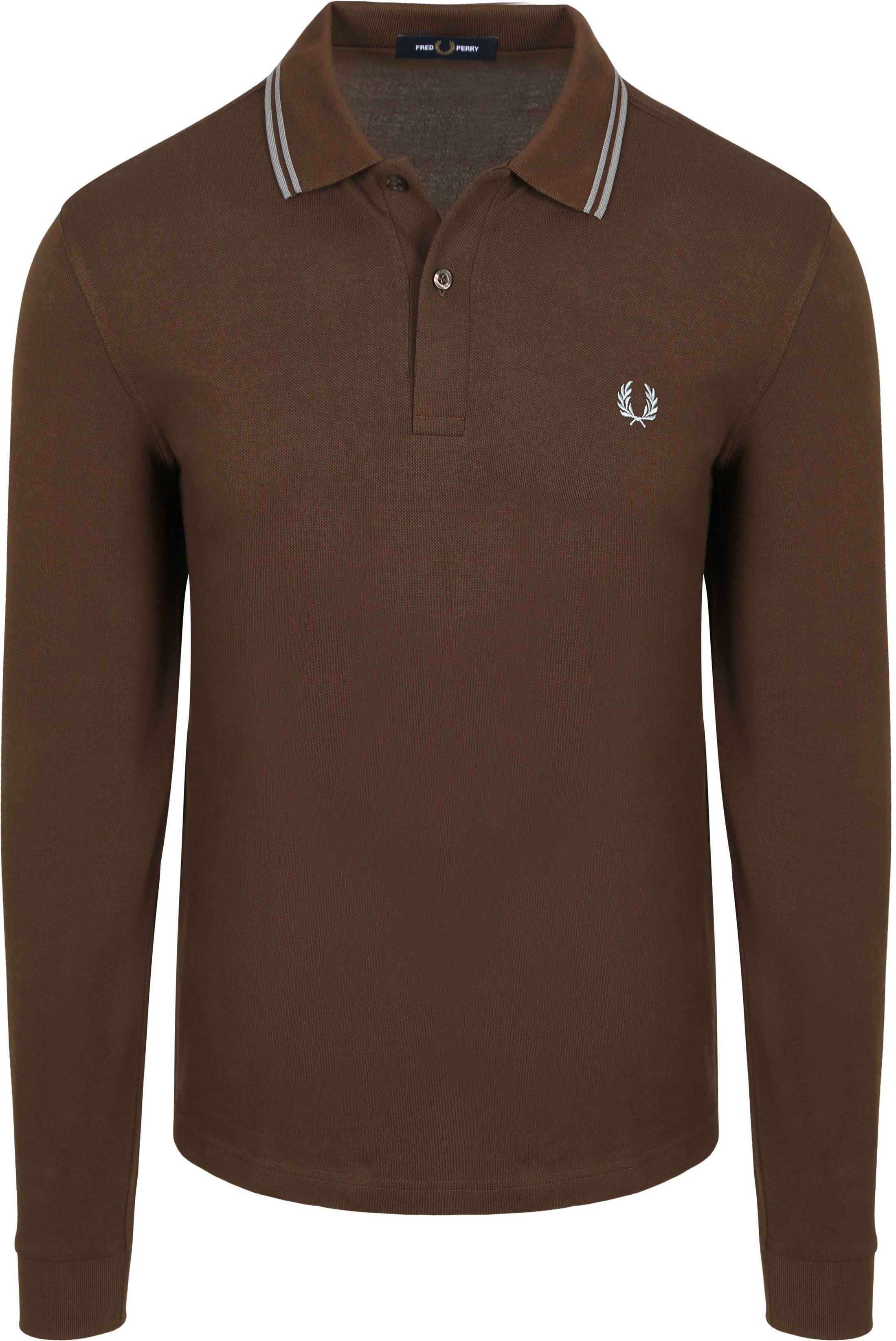 Fred Perry Langermet Polo Fargen Brun 49A M3636-49A