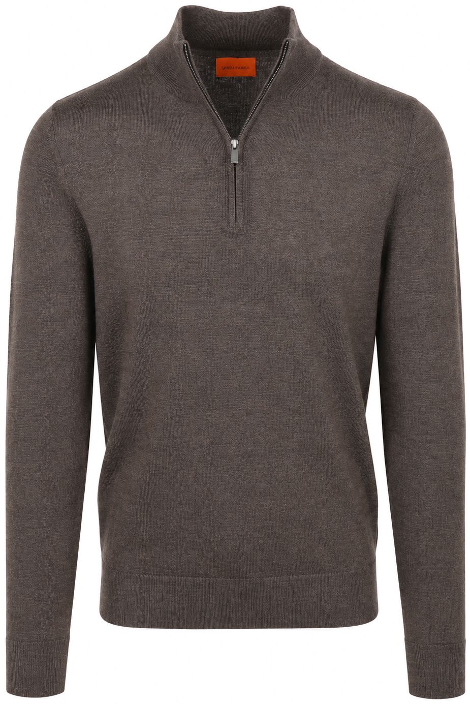 Suitable Merino Half Zip Sweater Brown order online | Suitable Hungary
