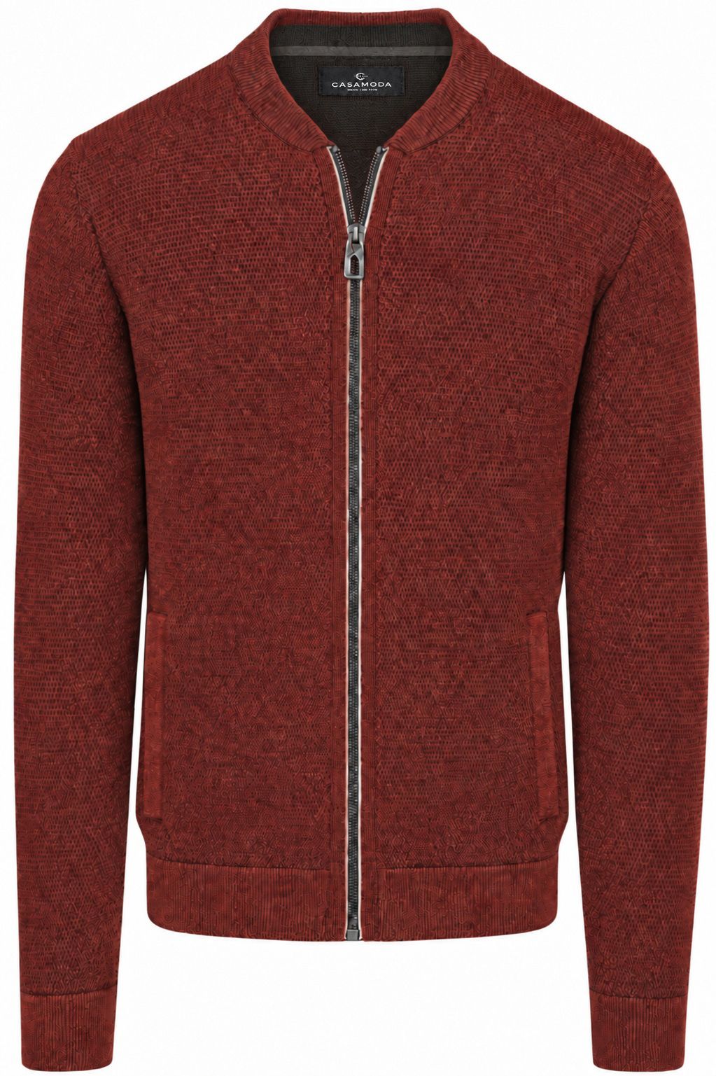 CASAMODA Strickjacke Zip Structure Brique kaufen | 454479100-491 | Suitable