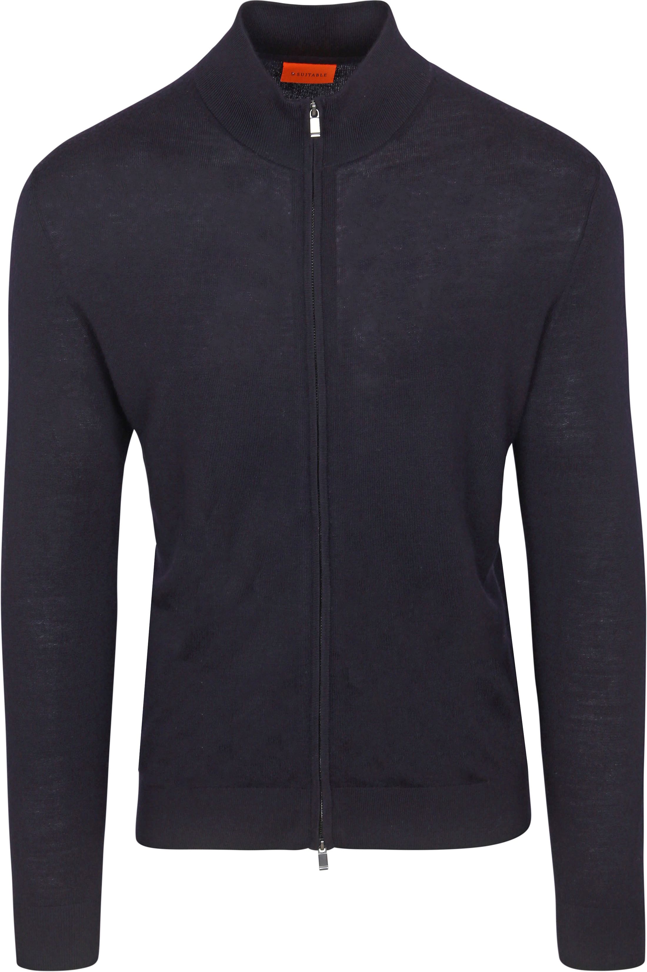 Suitable Cardigan Merino Navy PU-MRI-FZ-24 51047 Navy kopen | Suitable
