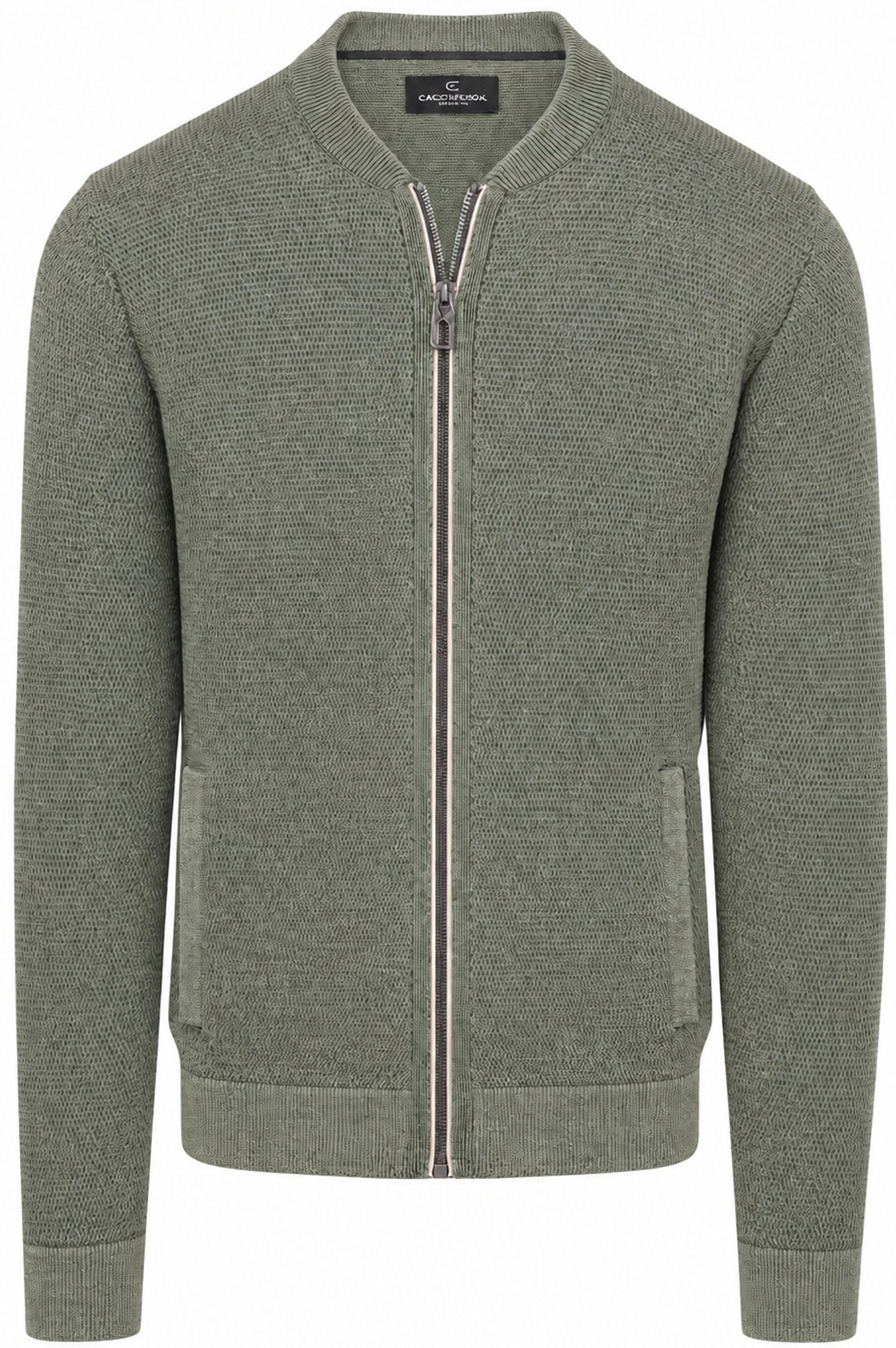 CASAMODA Vest Zip Structure Groen 454479100-336 kopen | Suitable
