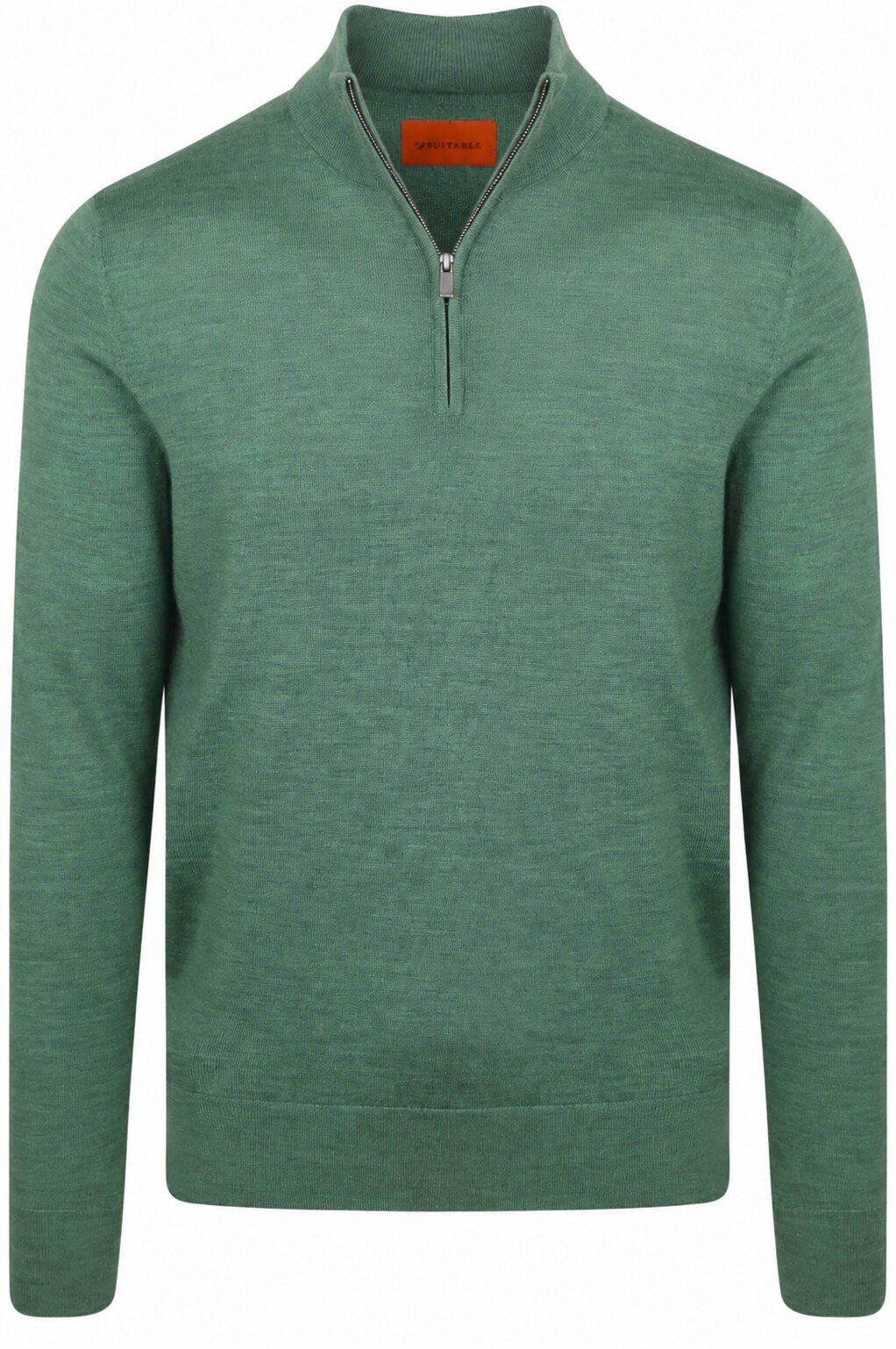 Suitable Merino Half Zip Tröja Mellangrön PU-MRI-HZ-25-MG köp | Suitable