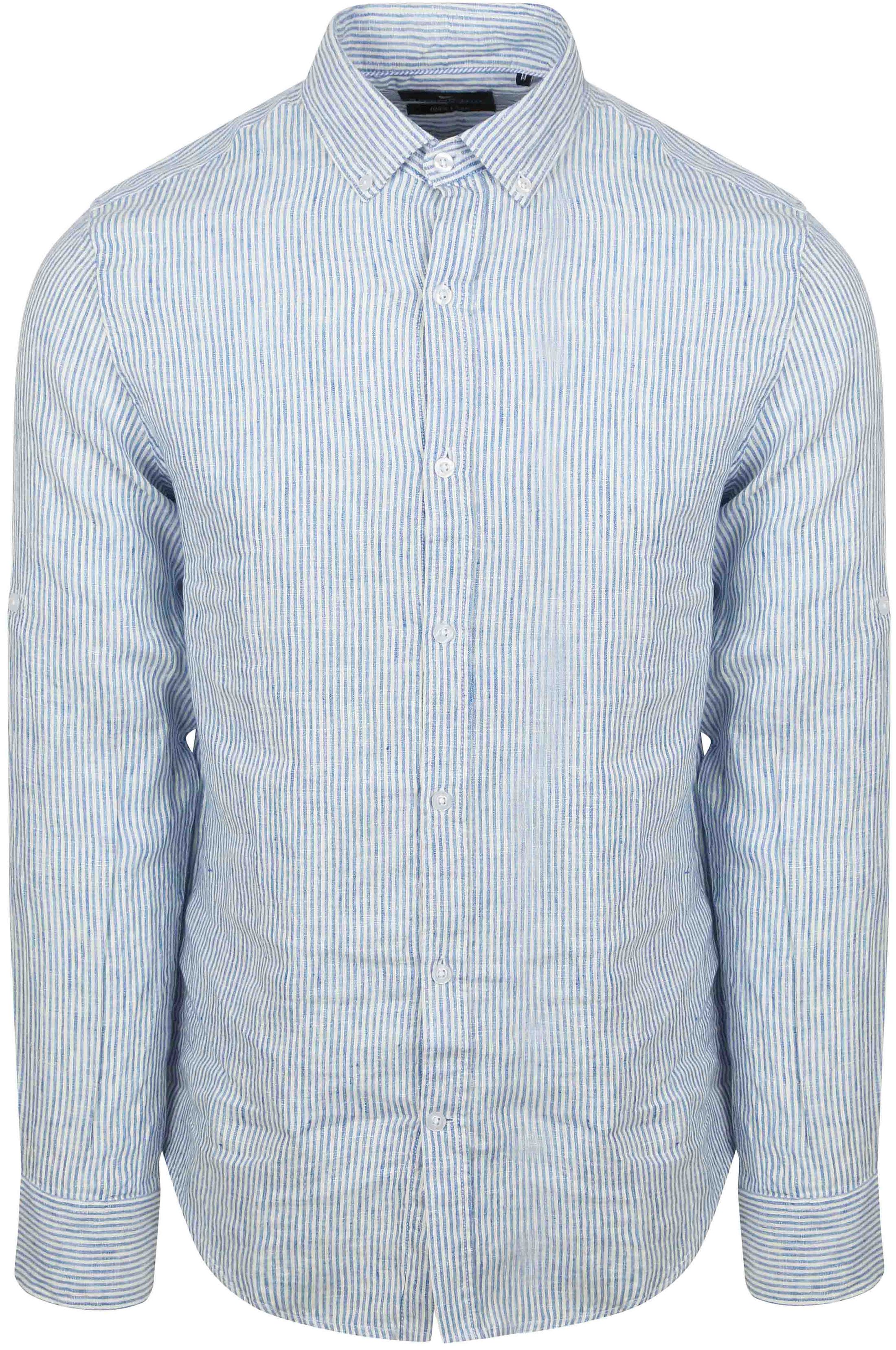 Steppin' Out Chemise De Lin Rayures Bleu Clair  SH-LIN-WASH -25.08 commander en ligne | Suitable
