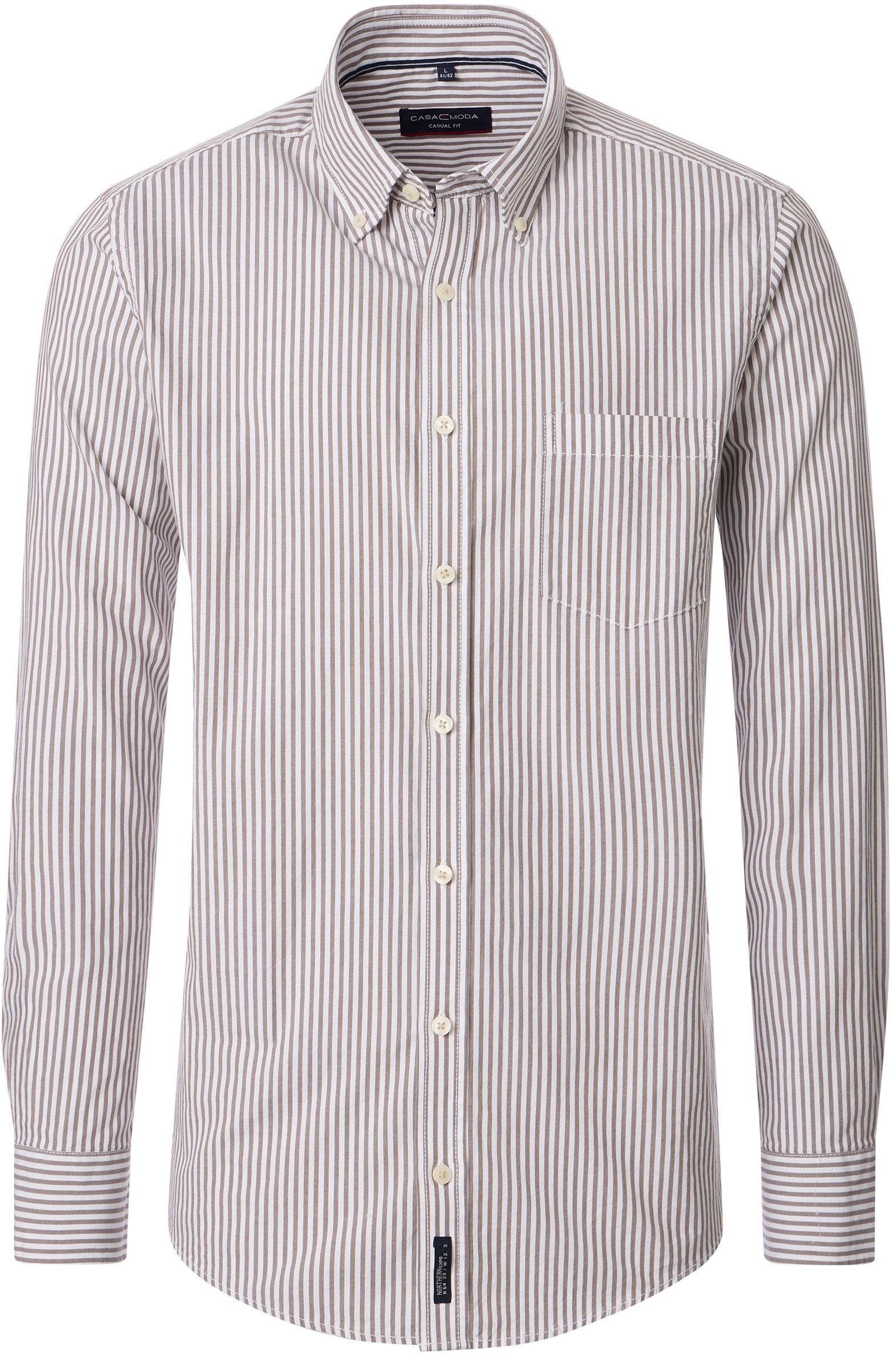 Casa Moda Skjorte Striber Brun 454487700-200