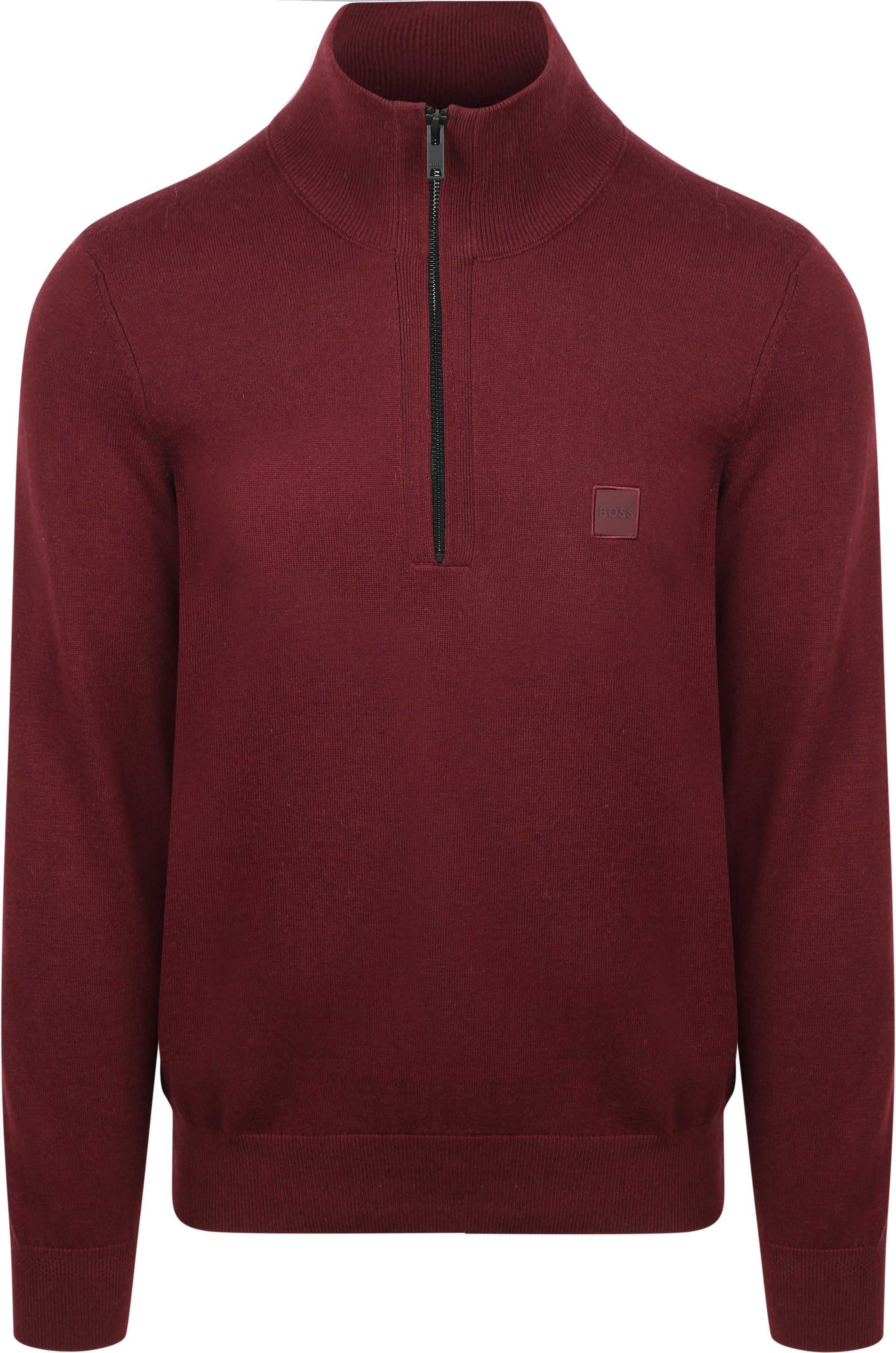 BOSS Kanobix Half Zip Tröja Bordeaux 50527585-604