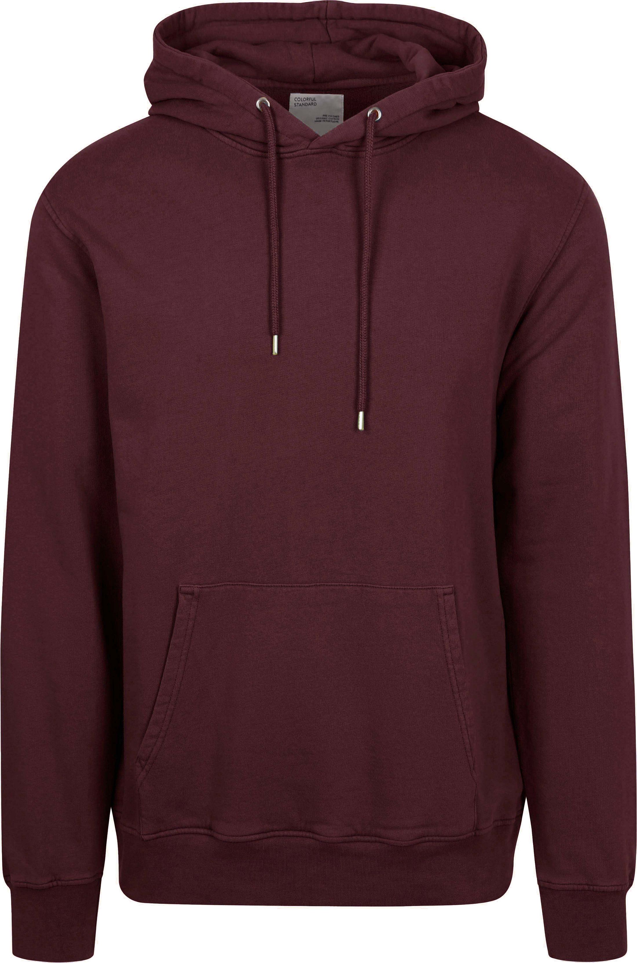 Colorful Standard Økologisk Hoodie Bordeaux CS1006 Oxblood Red