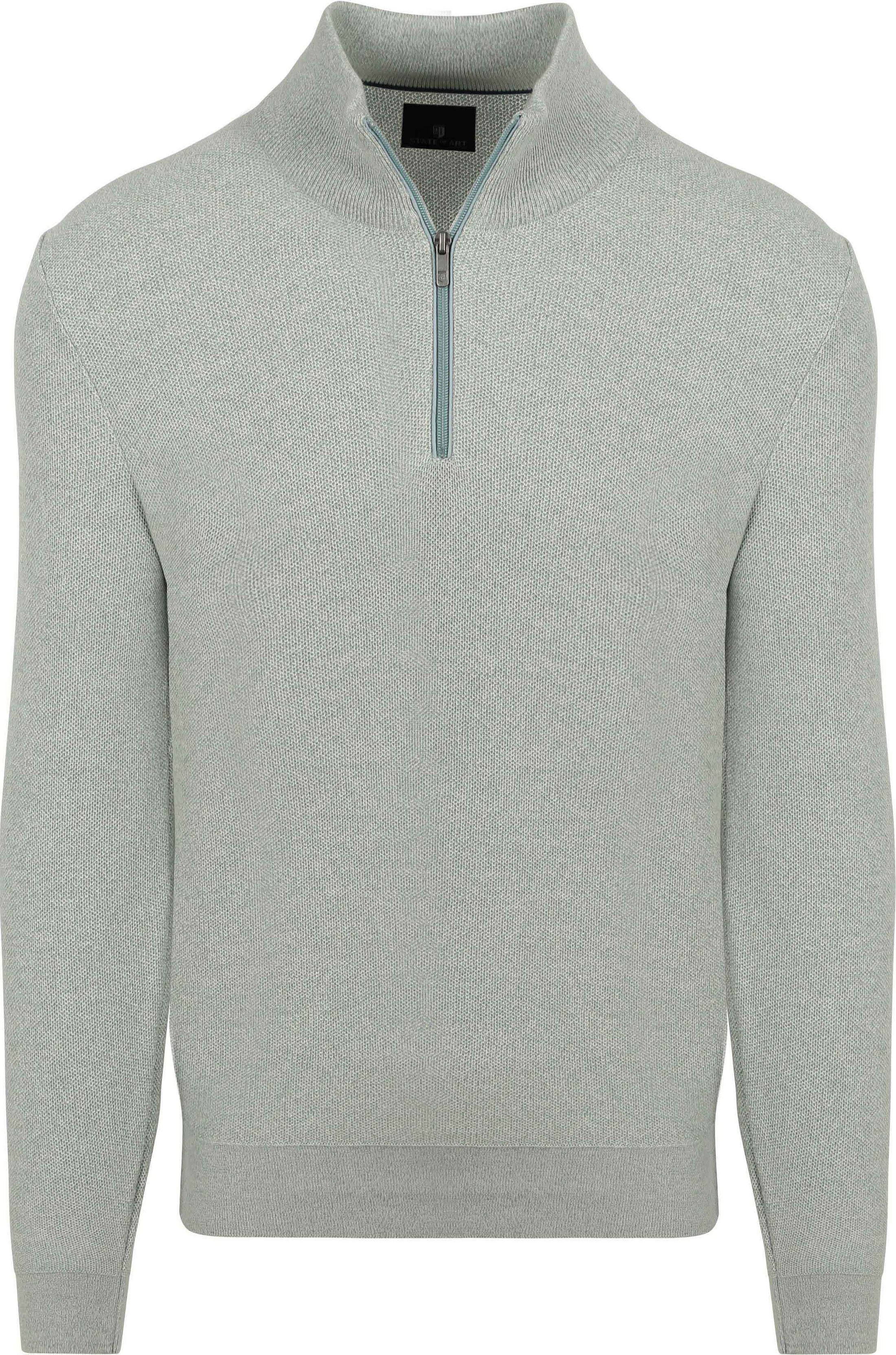 Pull demi-zip State of Art Mélange Vert clair 13116093-3493 commander en ligne | Suitable