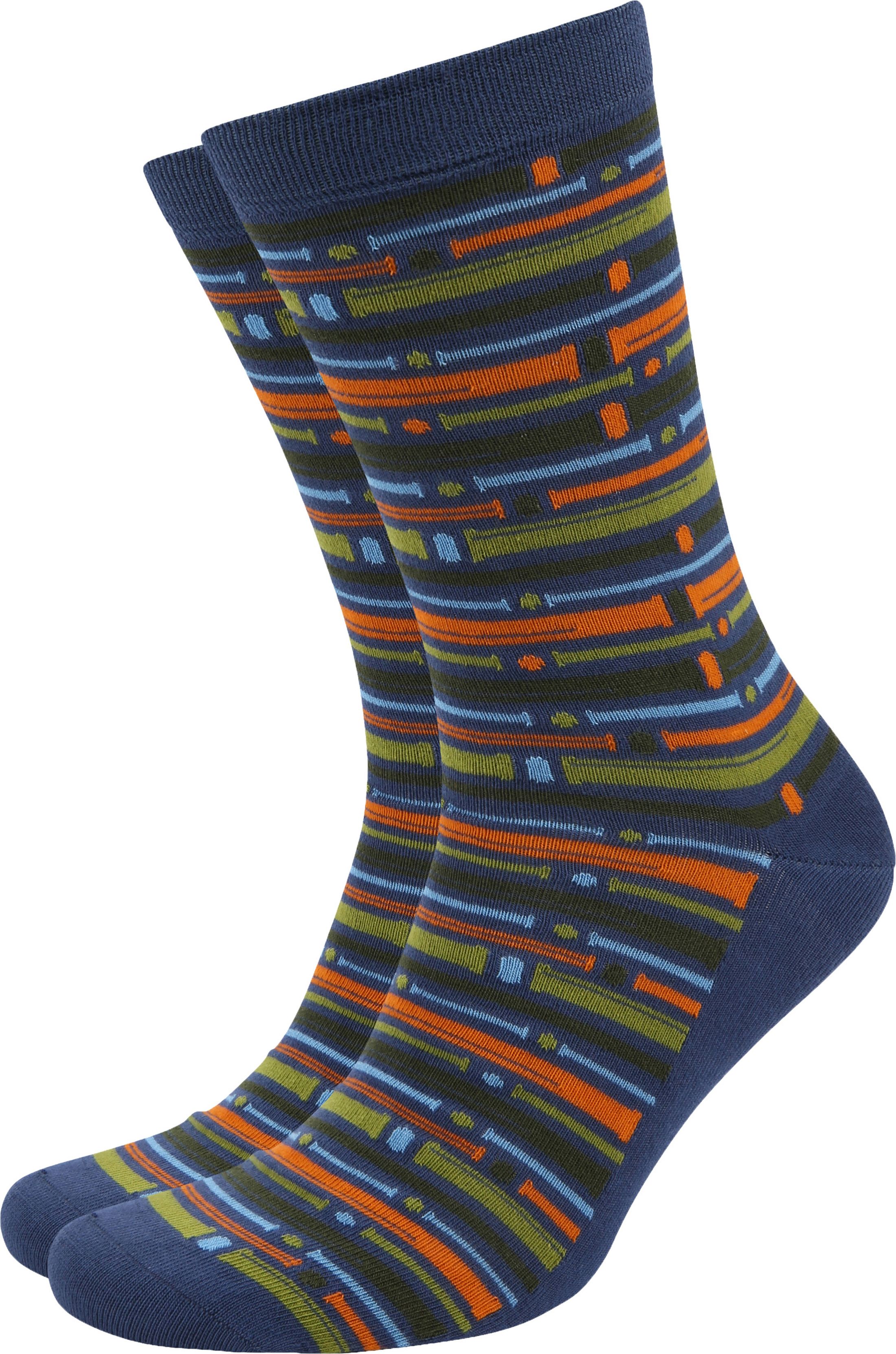 Chaussettes à motifs en bambou multicolores de Suitable Fun Socks Bamboo Blue commander en ligne | Suitable