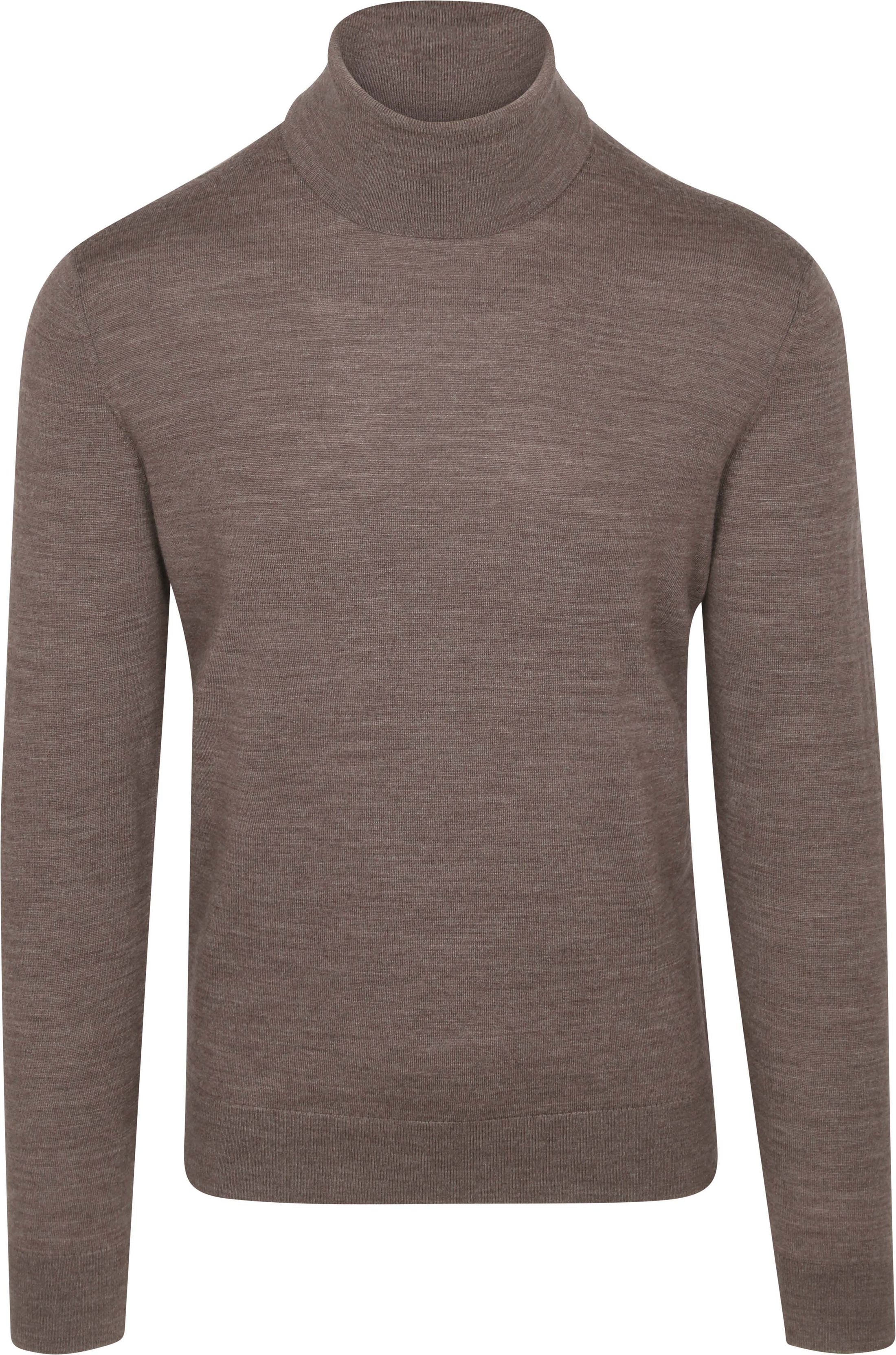 Suitable Merino Rollkragenpullover Melange Taupe PU-MRI-C-24 195391 Brown