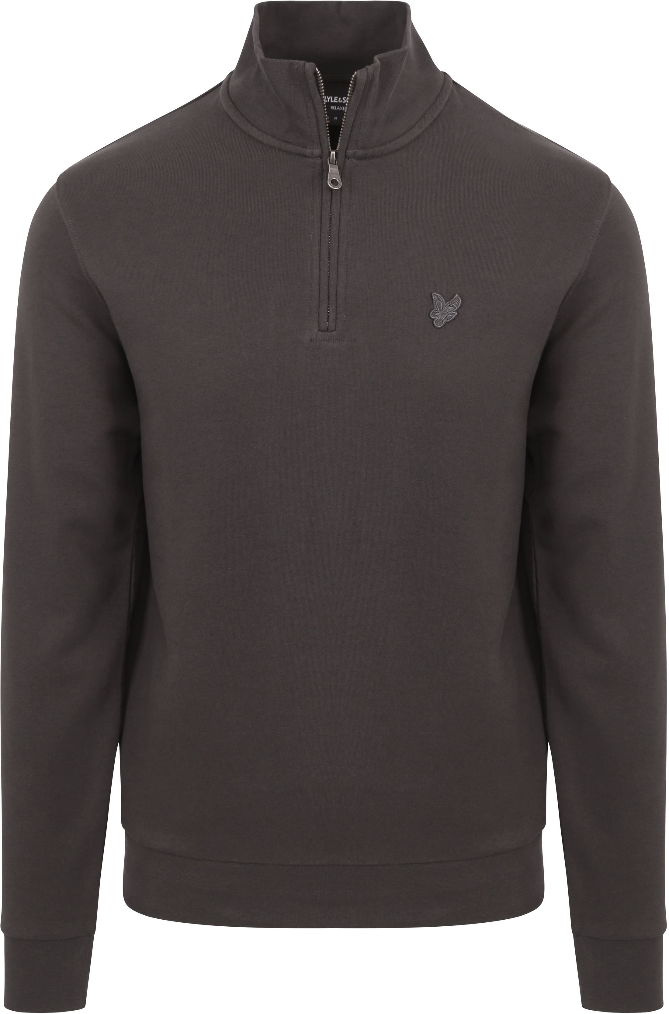 Lyle & Scott Halv zip-trøje i tonal antracit ML2022TON-W635
