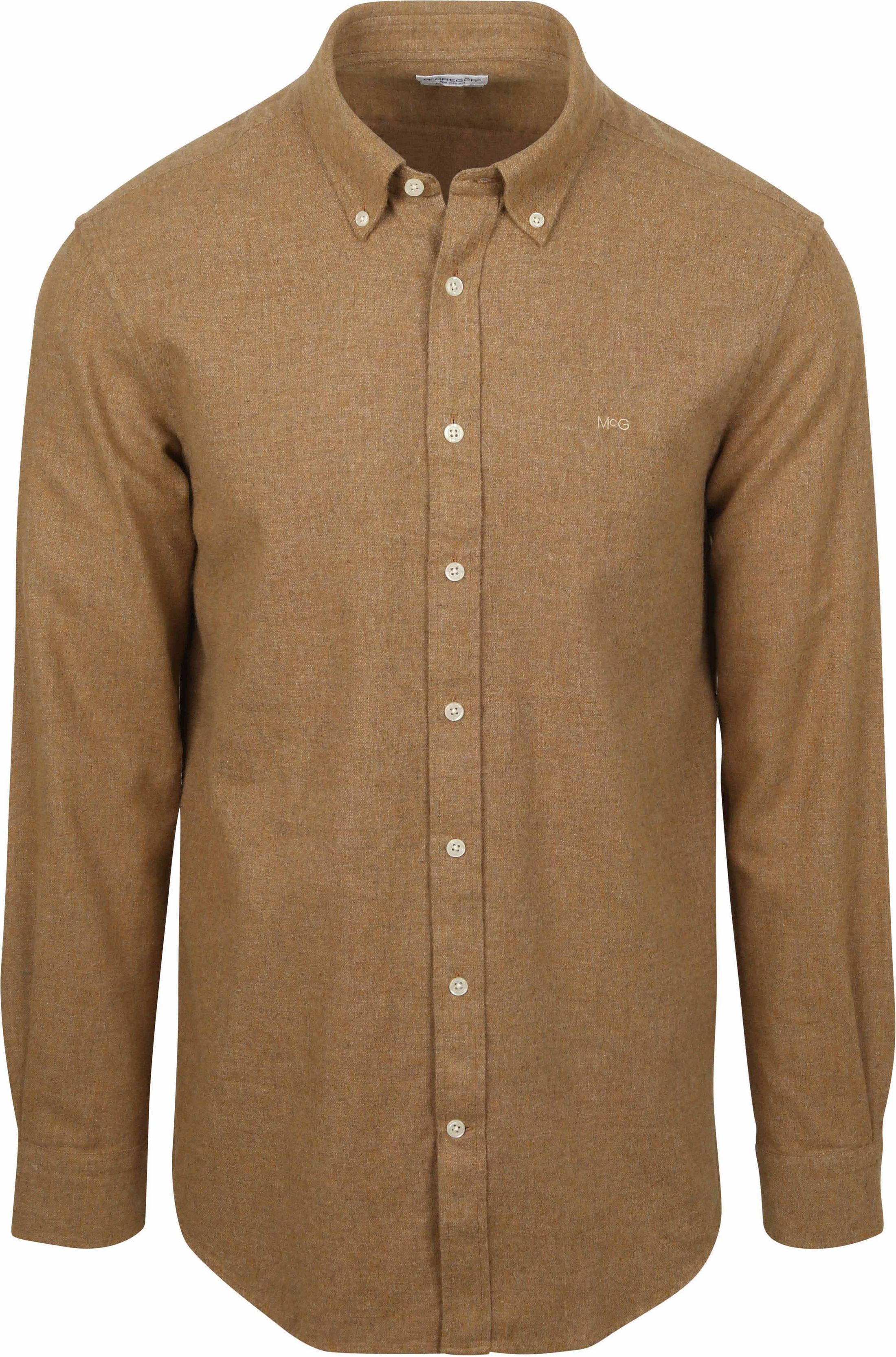 Køb McGregor flannelskjorte i camel melange MM252.6001.09-3201 | Suitable