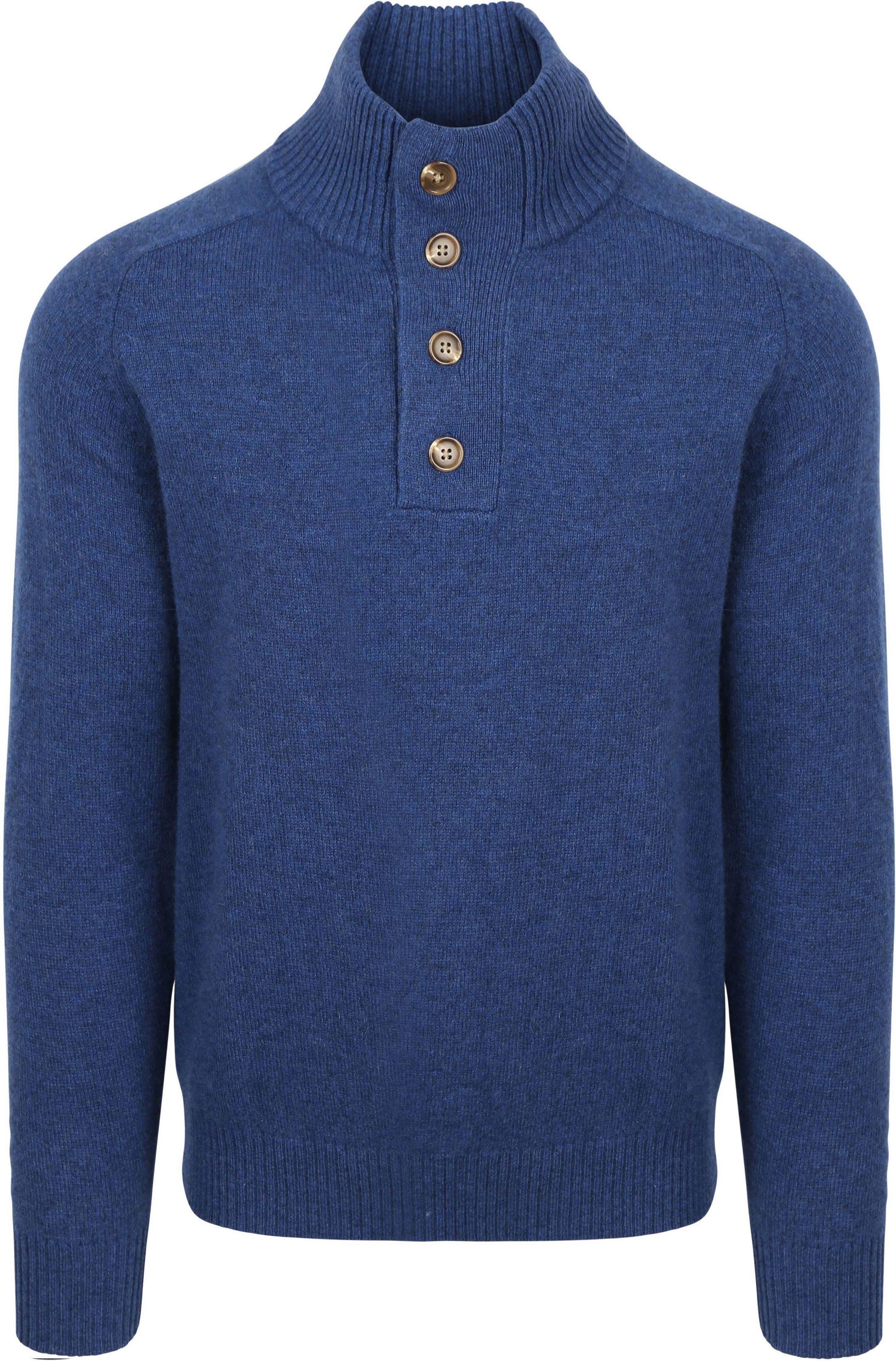 Steppin' Out Mocker Trui Lamswol Royal Blauw PU-LMBS-MB-SO-25.03 Royal Blueprint kopen | Suitable