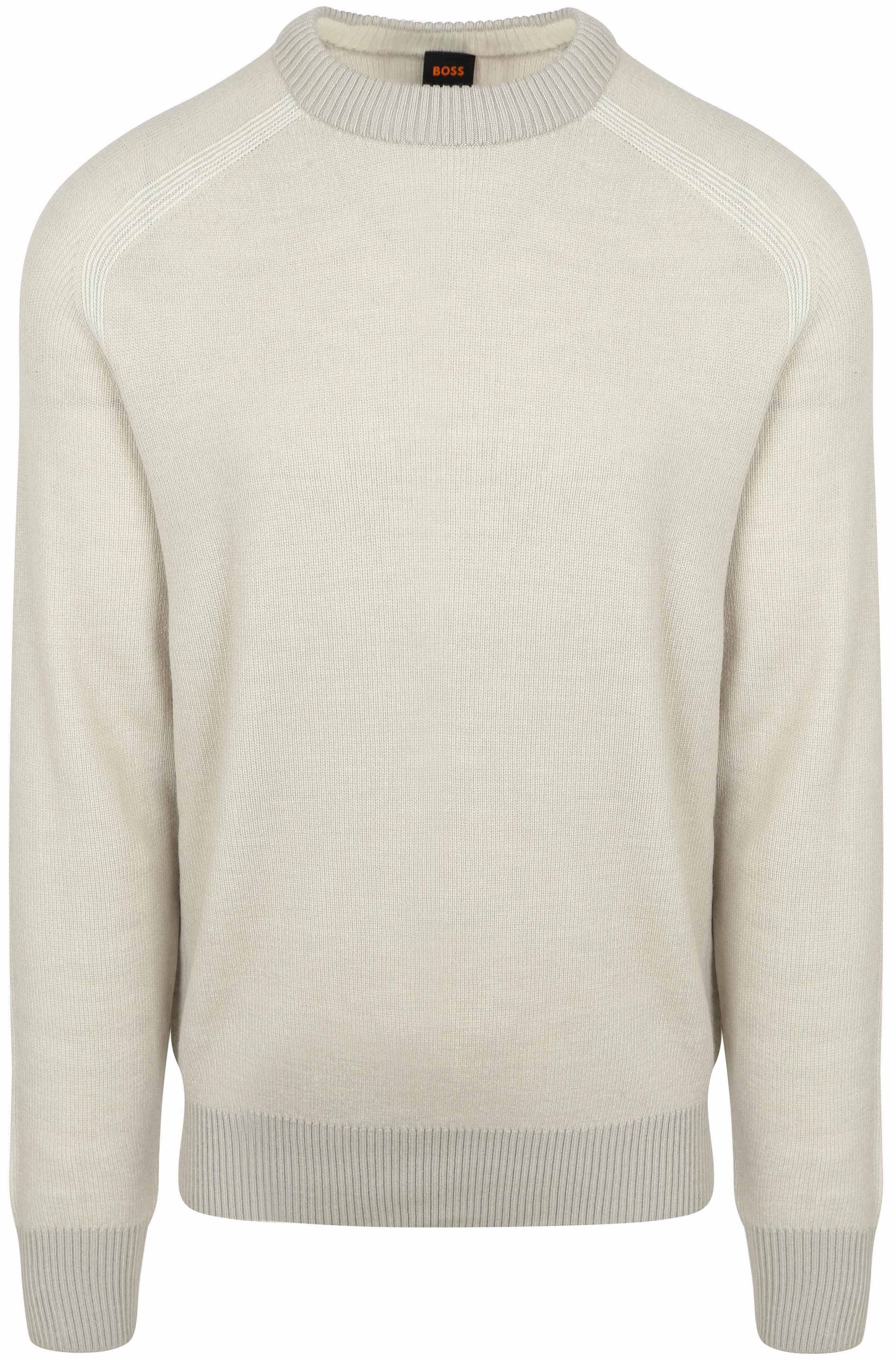 BOSS Sweter Beżowy 50555872-070 