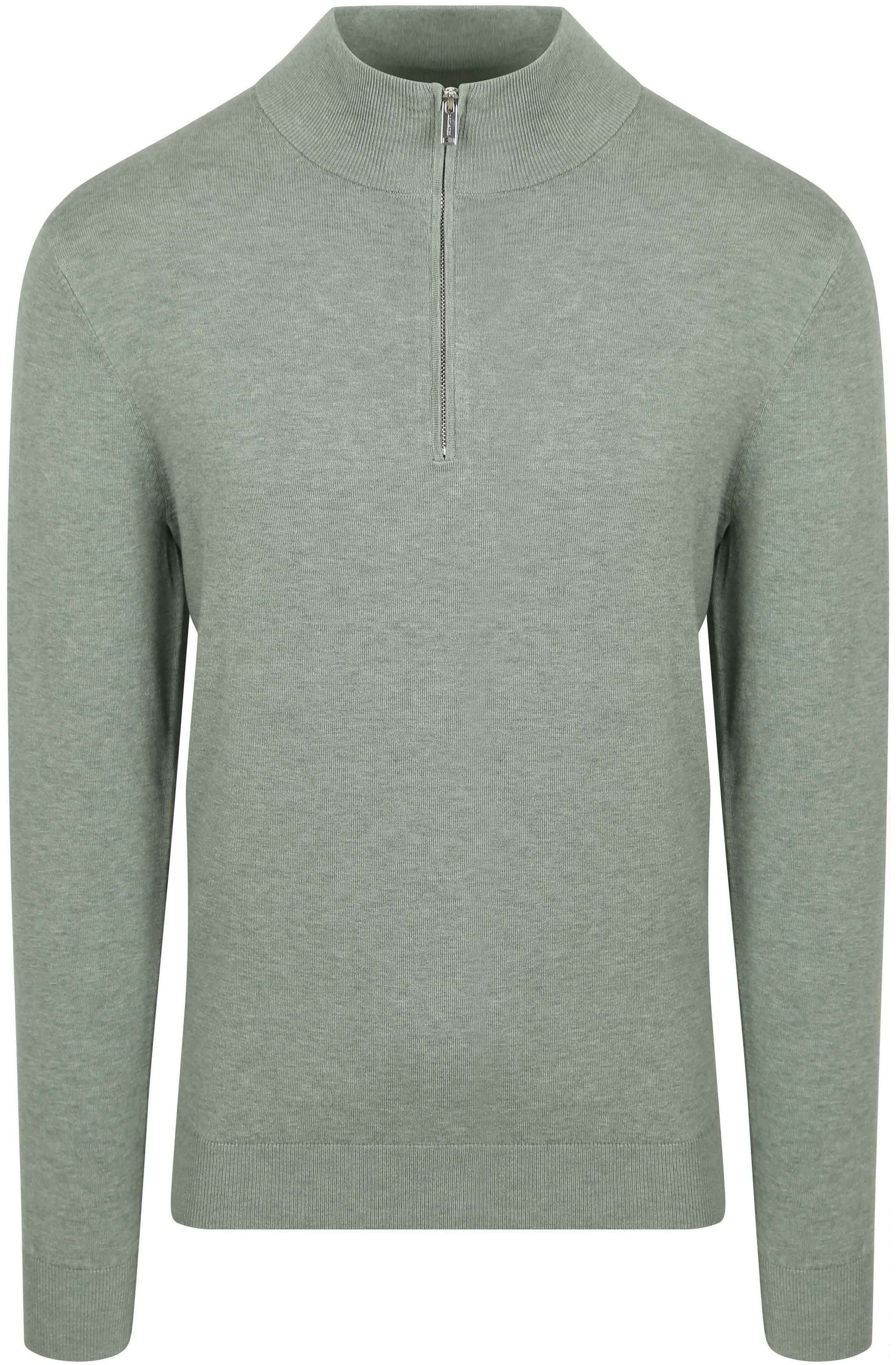 Profuomo Halv Zip Pullover Luxury Basic Grøn PPWJ10007E-Z