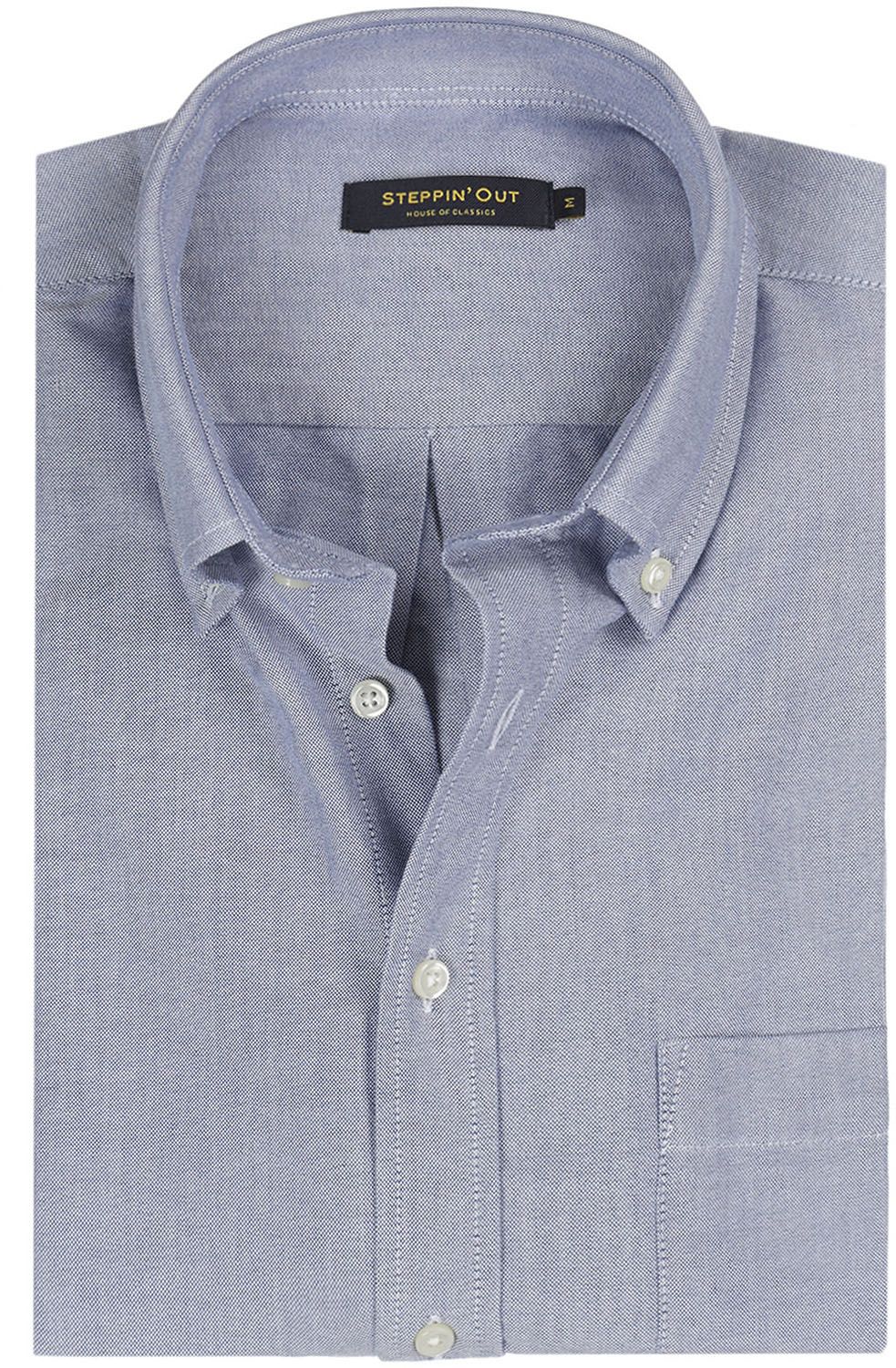 Køb Steppin' Out Skjorte Oxford Melange Blå SM6001.0001-2100 | Suitable