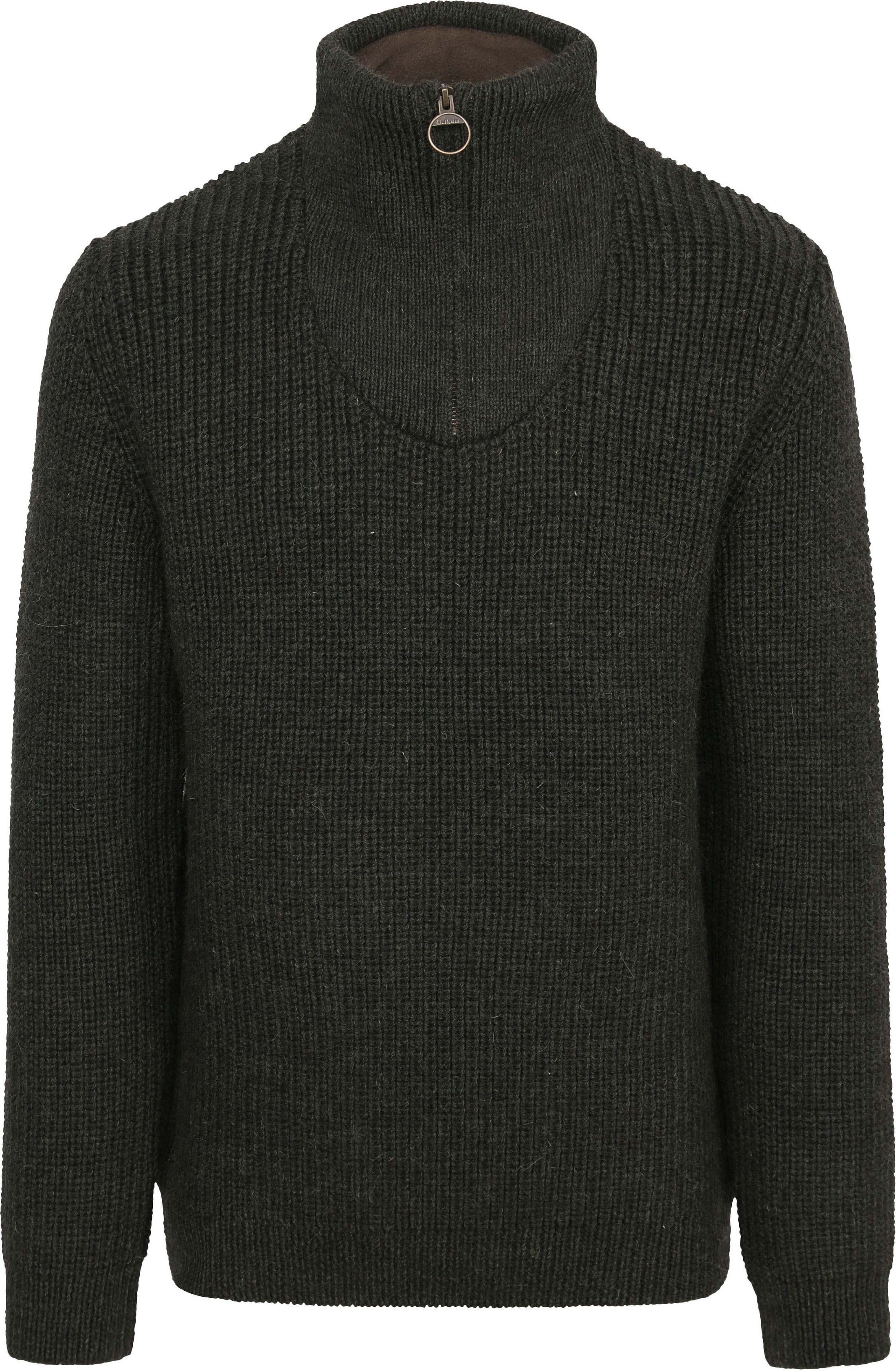 Barbour Pull Demi-Zip New Tyne Laine Vert Olive MKN0790-OL51 commander en ligne | Suitable