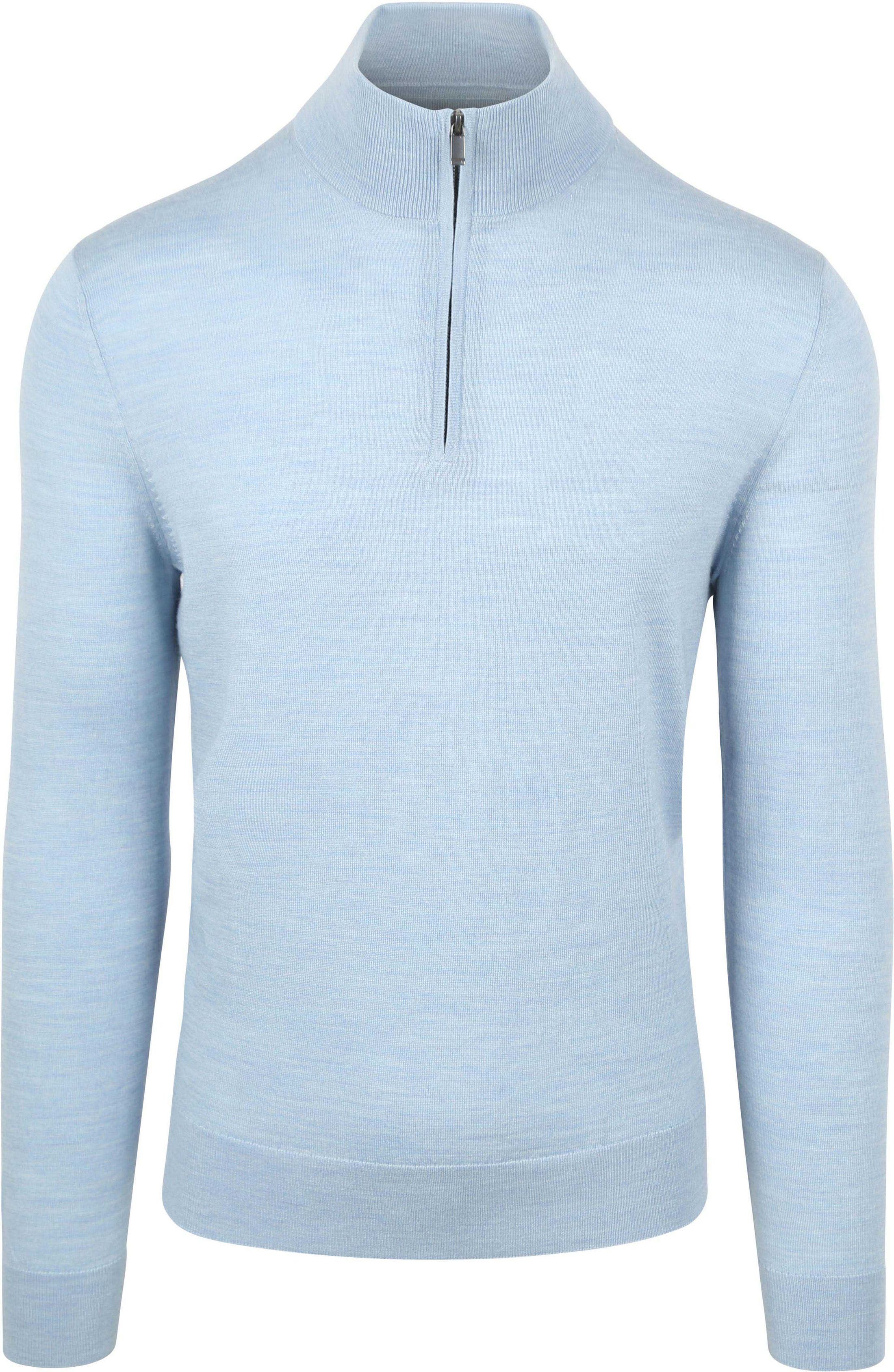 Suitable Merino Half Zip Trøje Lyseblå MRI-HZ-25 215465 light blue