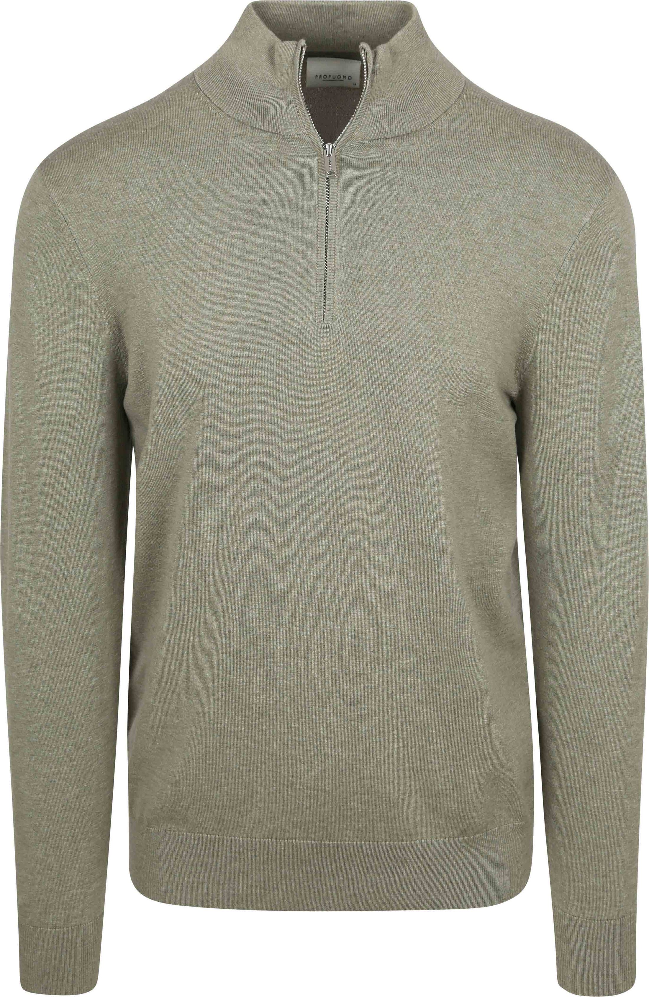 Profuomo Half Zip Pullover Luxury Basic Groen PPXJ10008D-Z2 kopen | Suitable