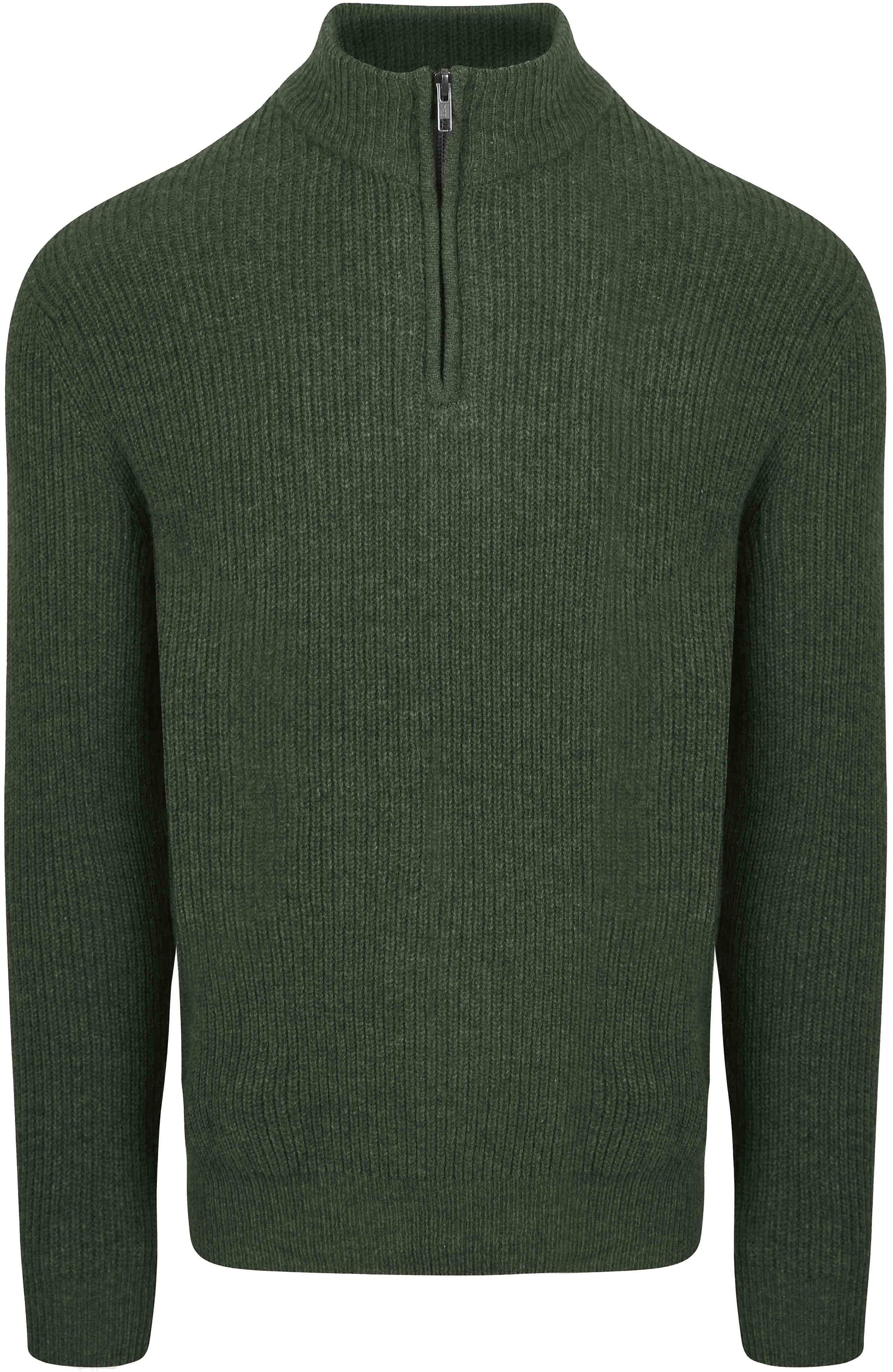 Steppin' Out Halv Zip Genser Lamull Oliven SM1204.0002-5103