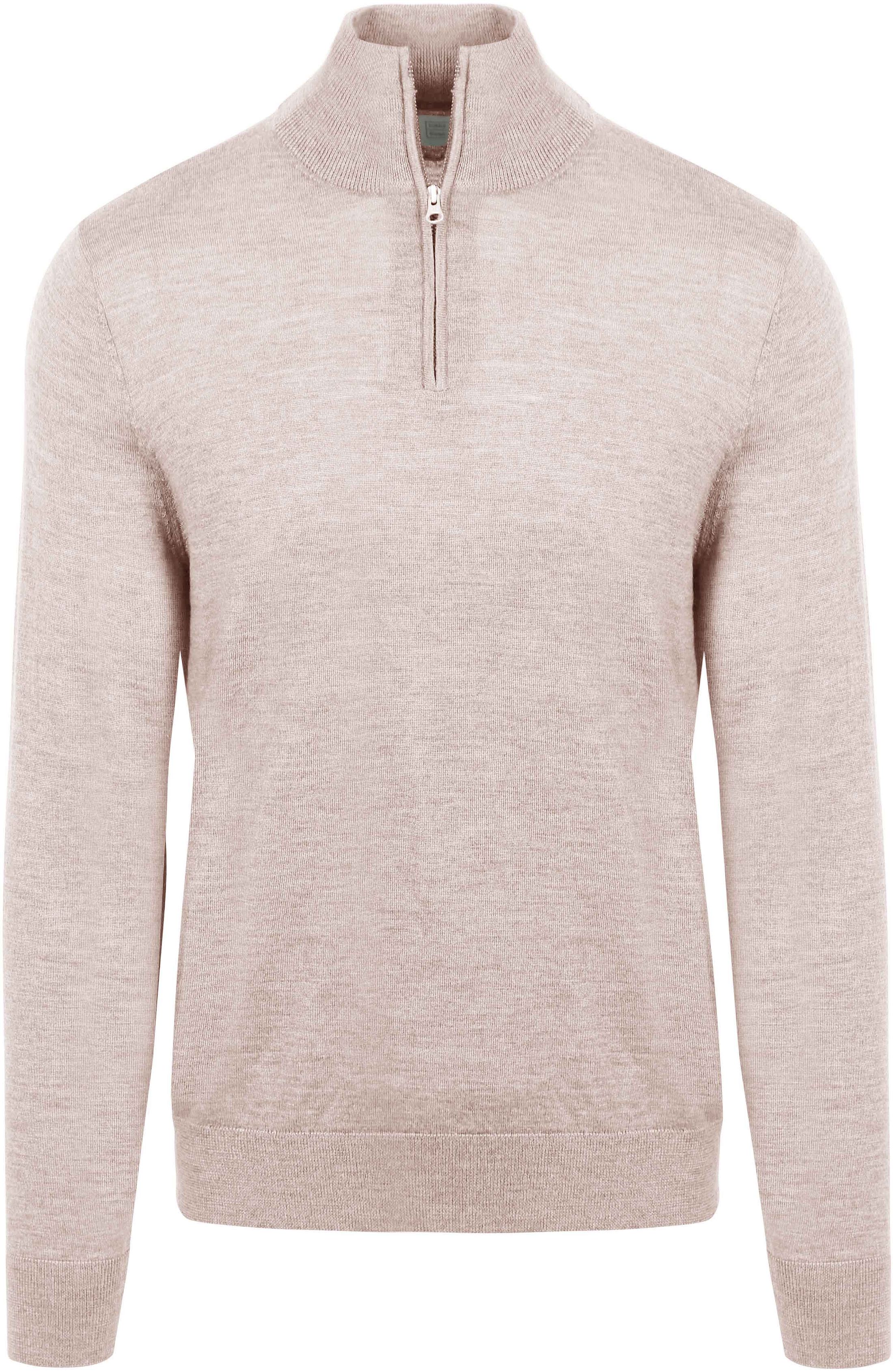 Gør dig klar til at opleve King Essentials’ Michael half-zip pullover i greige merino KM111030003-N018T