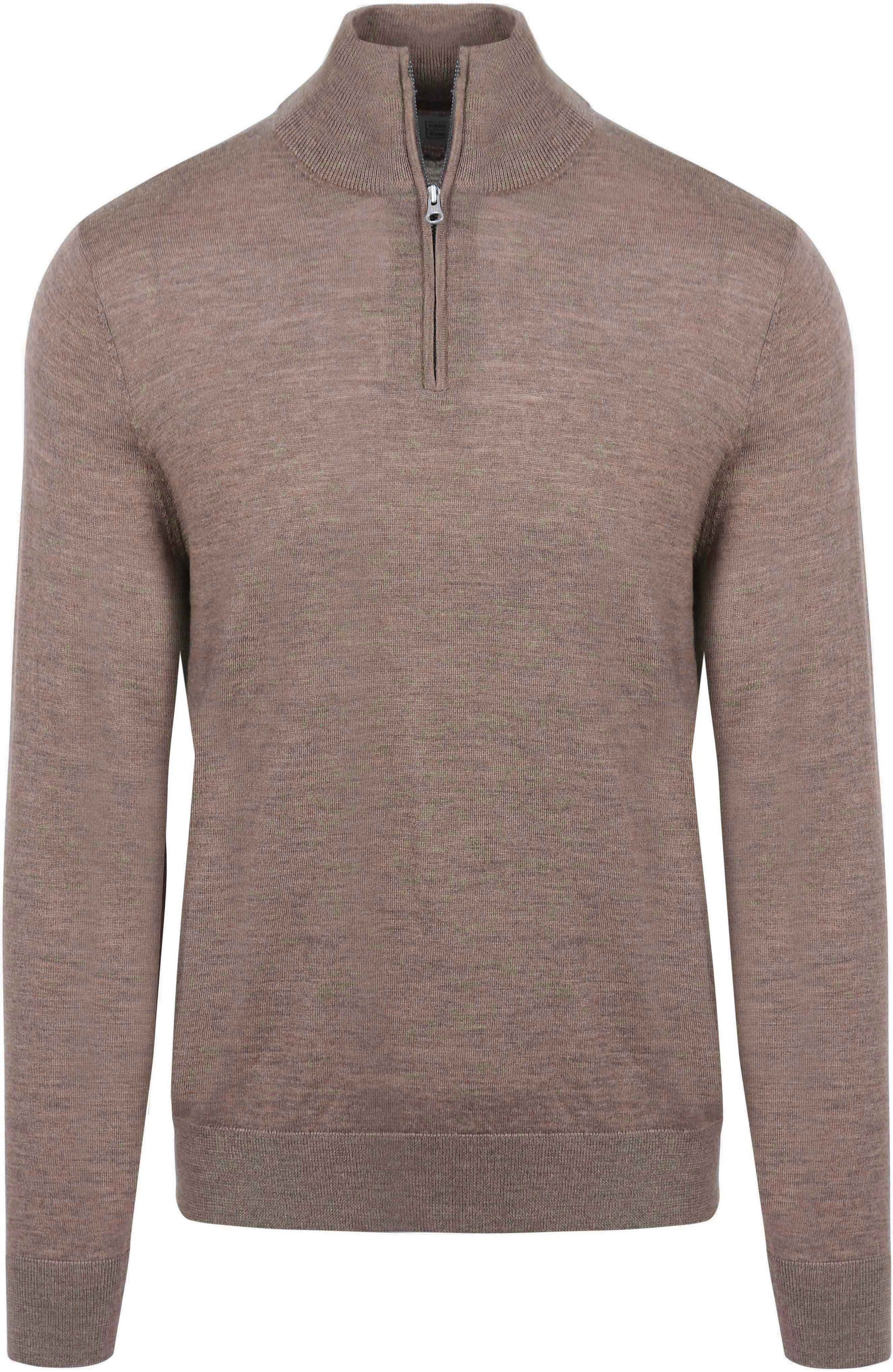King Essentials De Michael Half Zip Pull Merino Brun KM111030003-N050T