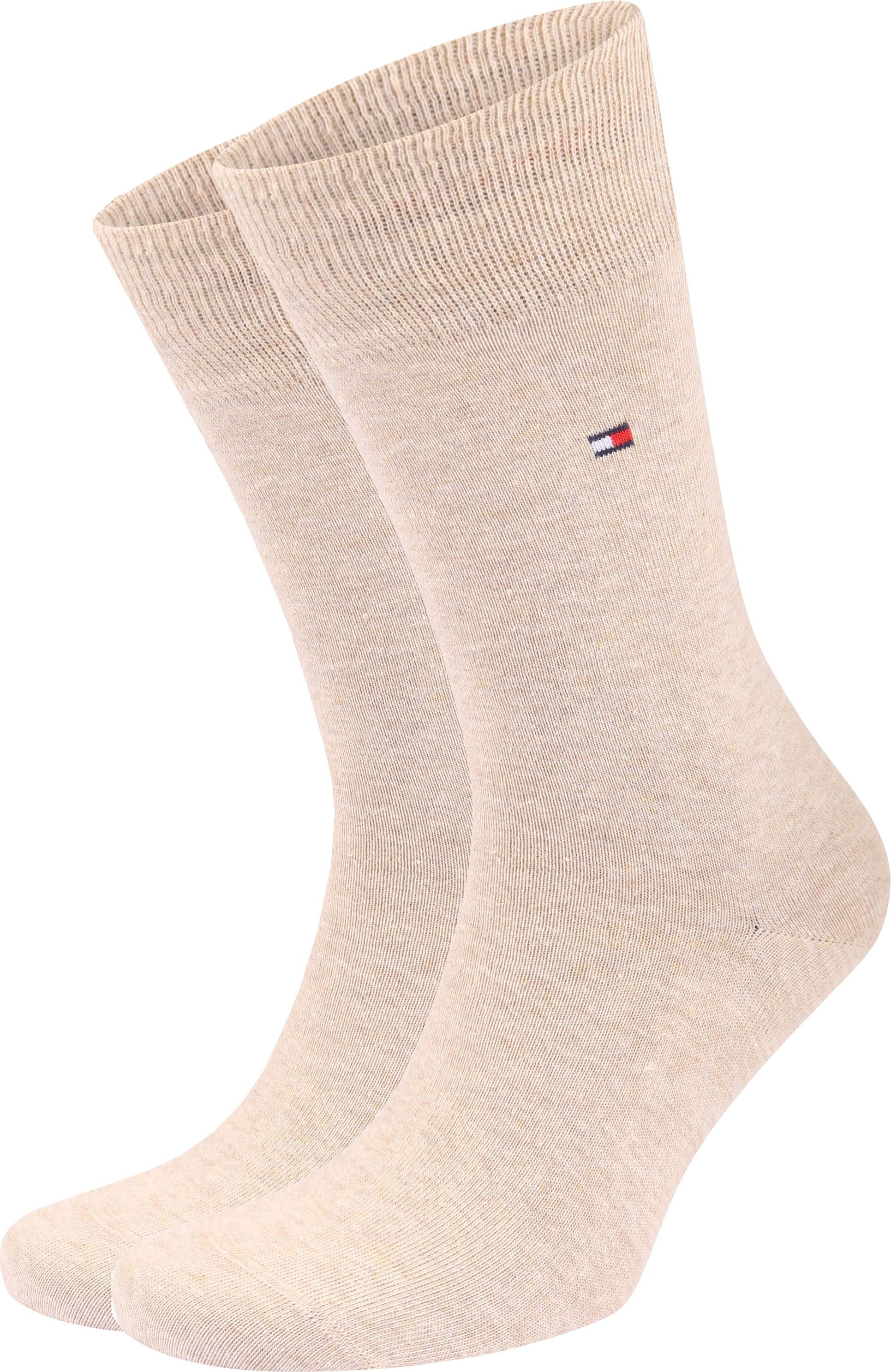 Tommy Hilfiger Klassisk 2-pakning sokker i beige 371111-369