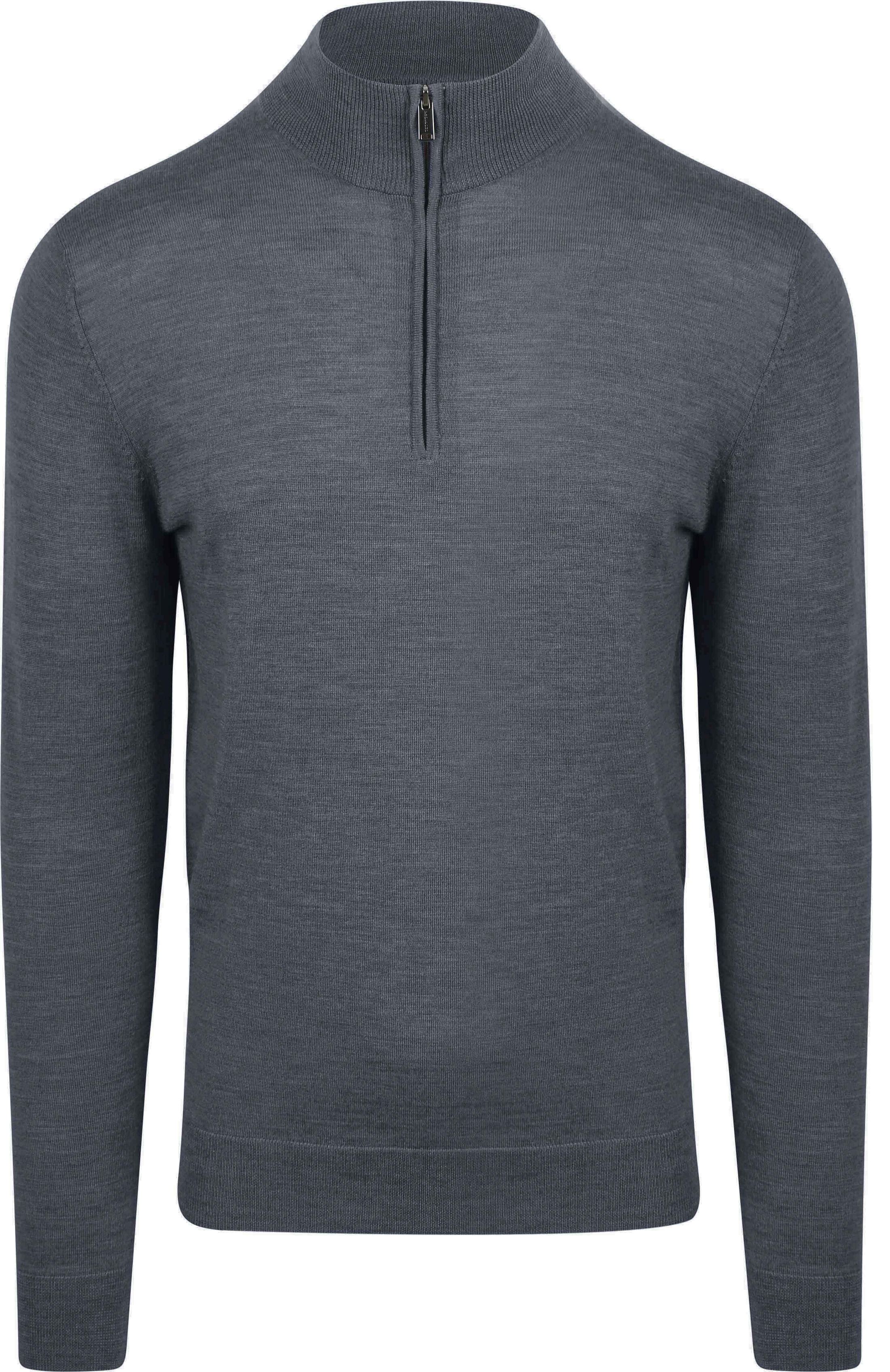 Profuomo Half Zip Pullover Merino Wool Anthracite order online | PPVJ30003B-B | Suitable Hungary