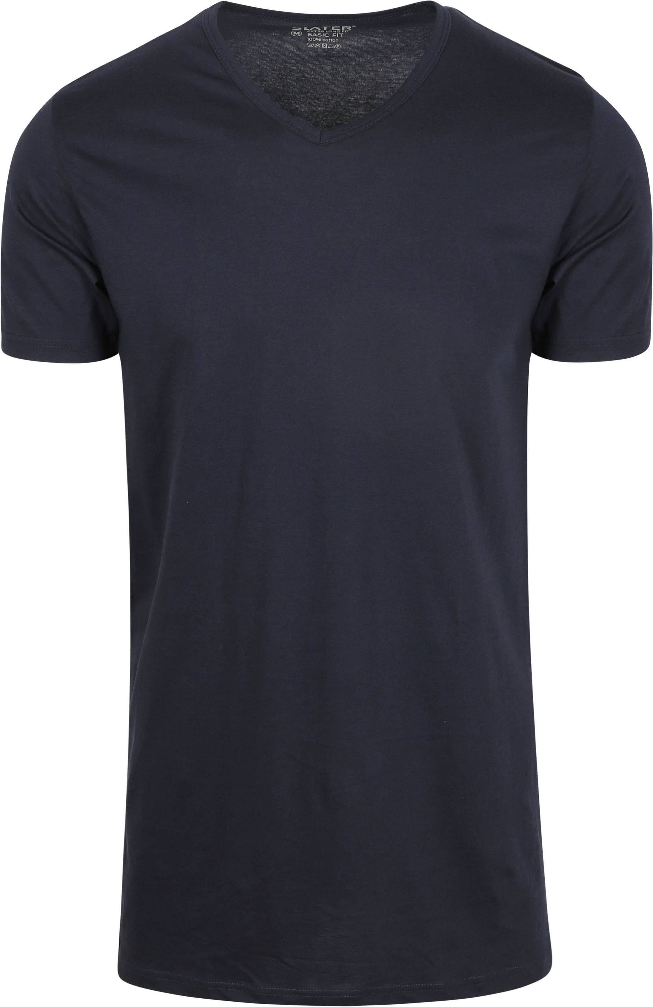Slater 2-pack T-shirt Basic Extra Long V-neck Navy order online | Suitable