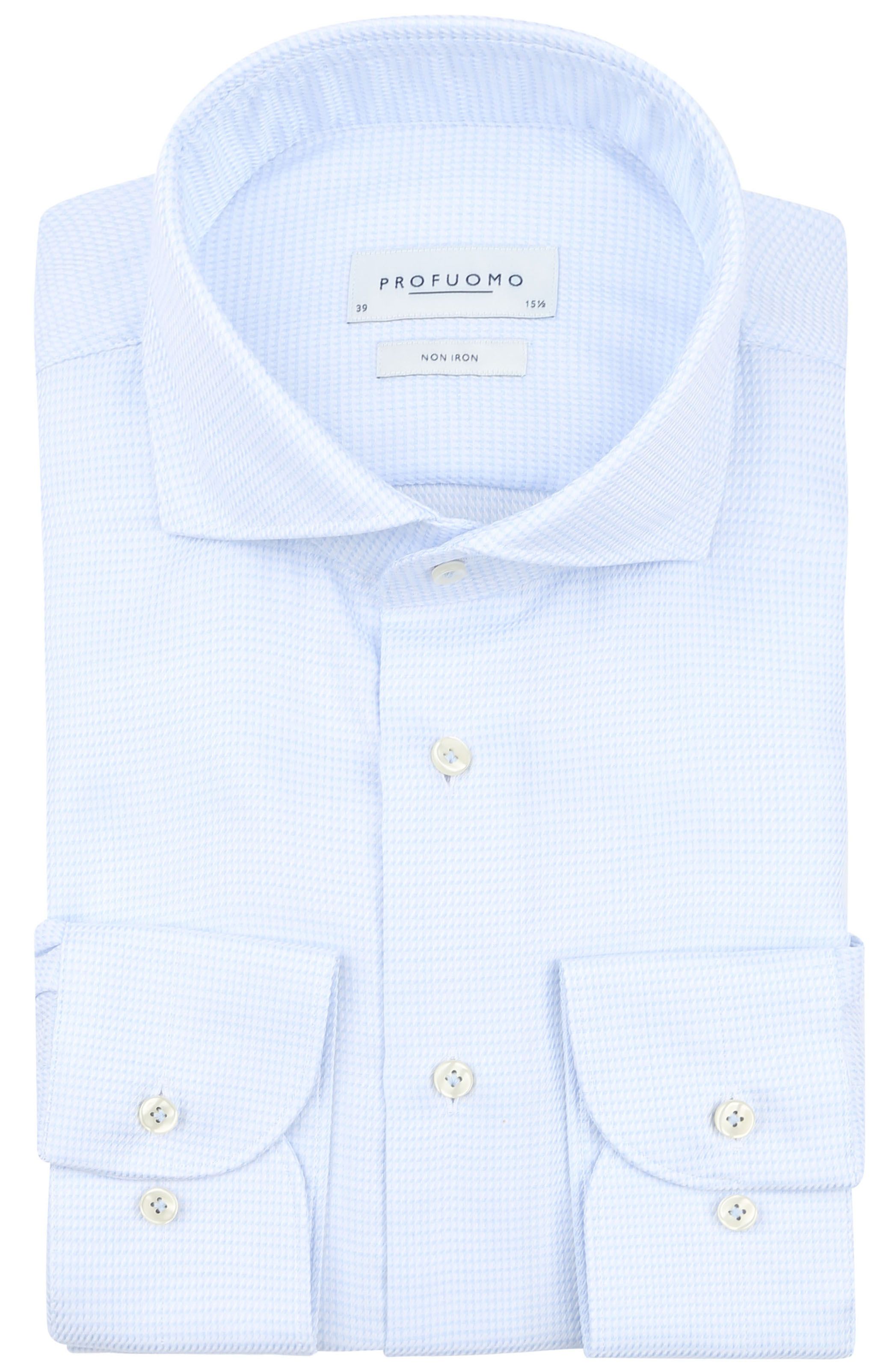 Profuomo Dobby Mouliné Hemd Print Hellblau  PPWH30004A-M1 kaufen | Suitable