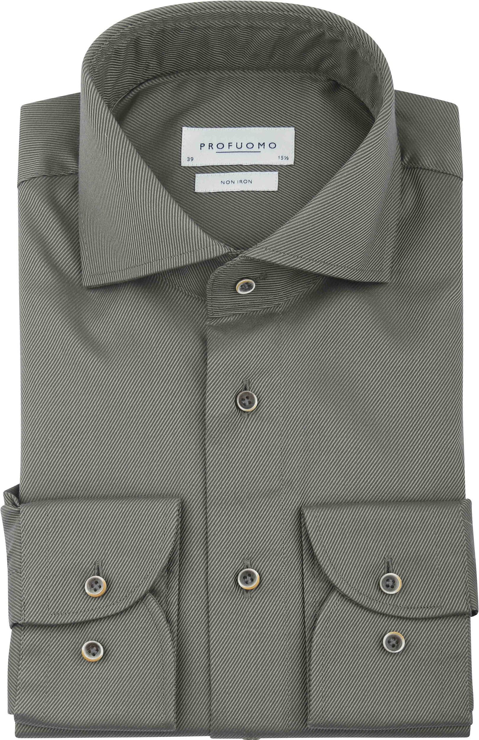 Profuomo Twill Skjorte Mørkegrønn PPVH30008C-Z3